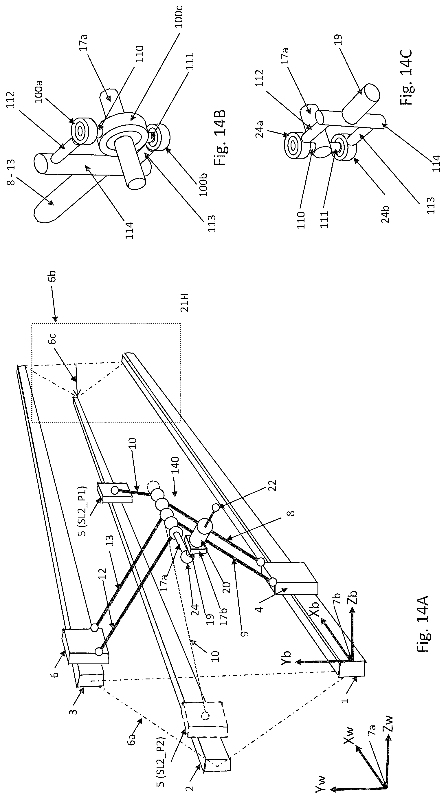 Patent US12350824 Figure 17 – Parallel-kinematic machine with versatile tool orientation