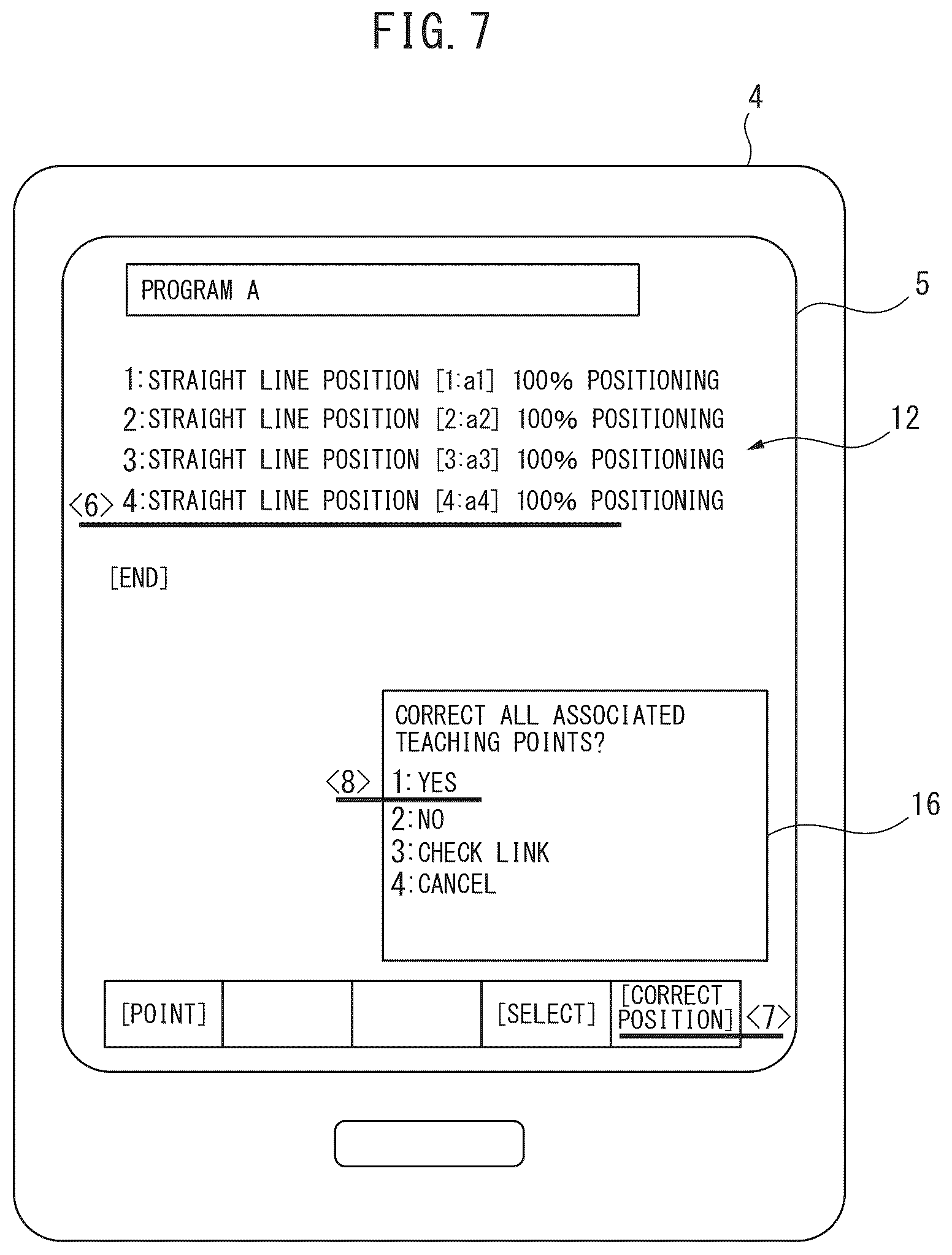 Patent US12350825 Figure 6 – Teaching device, teaching system, and teaching program