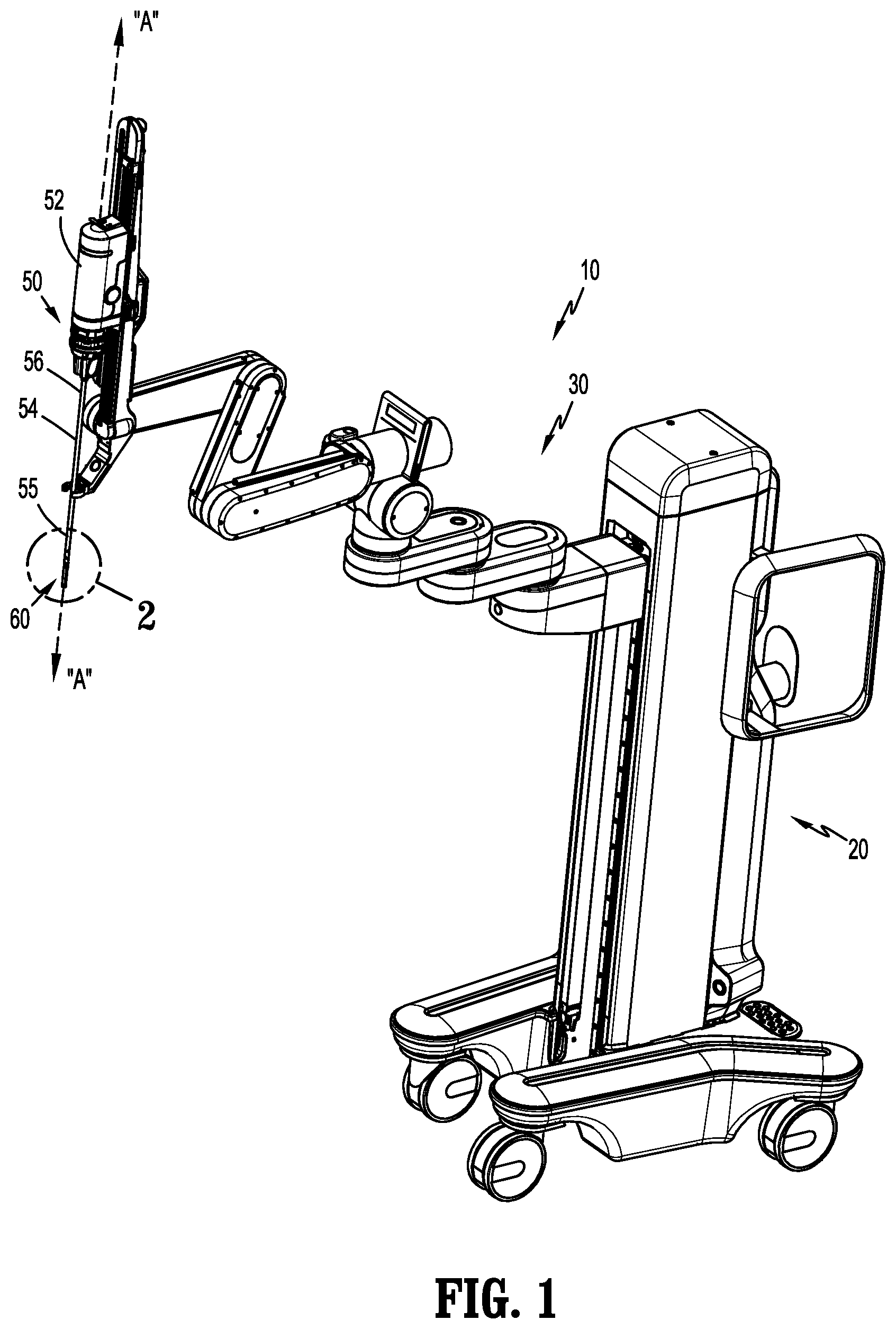Patent US12350828 Figure 1 – Surgical robotic systems including surgical instruments with articulation