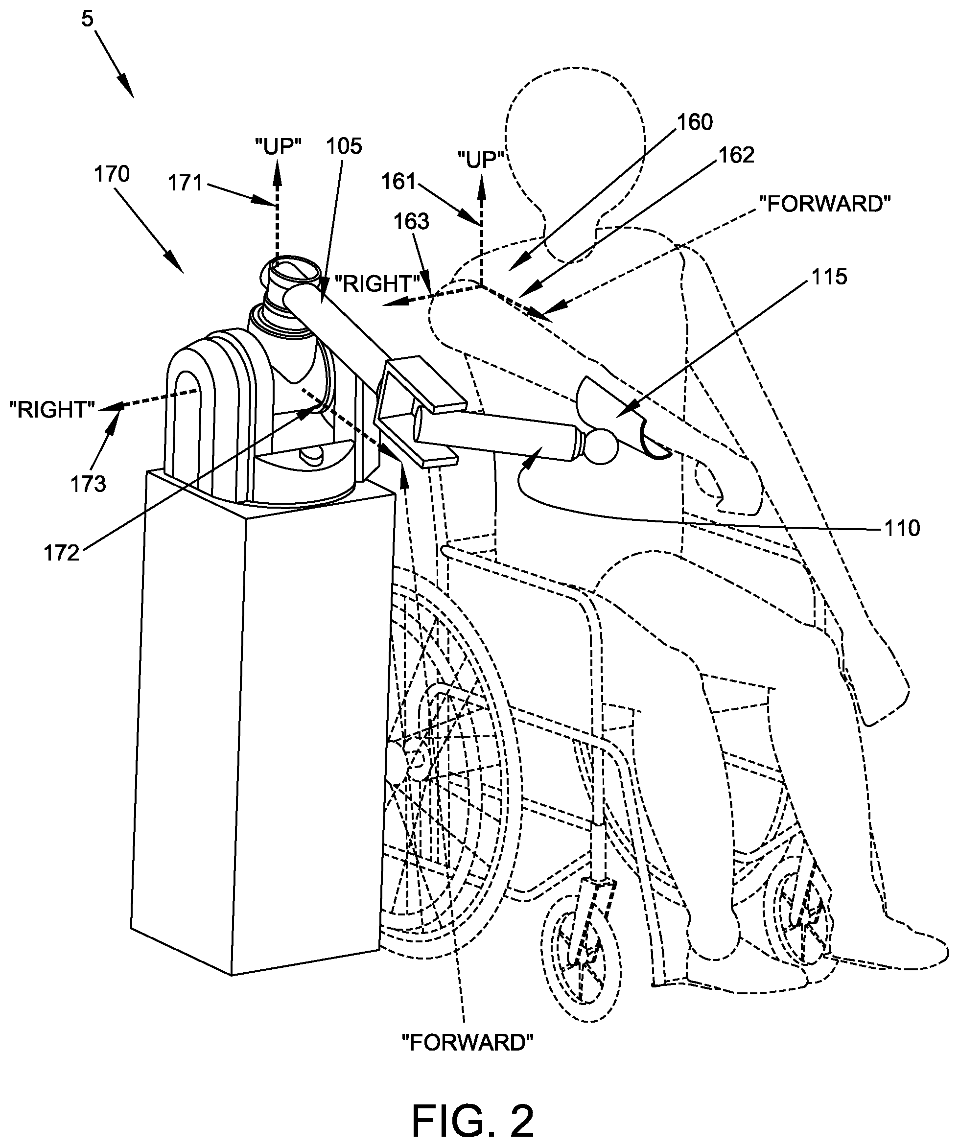 Patent US12350830 Figure 2 – Multi-active-axis, non-exoskeletal rehabilitation device