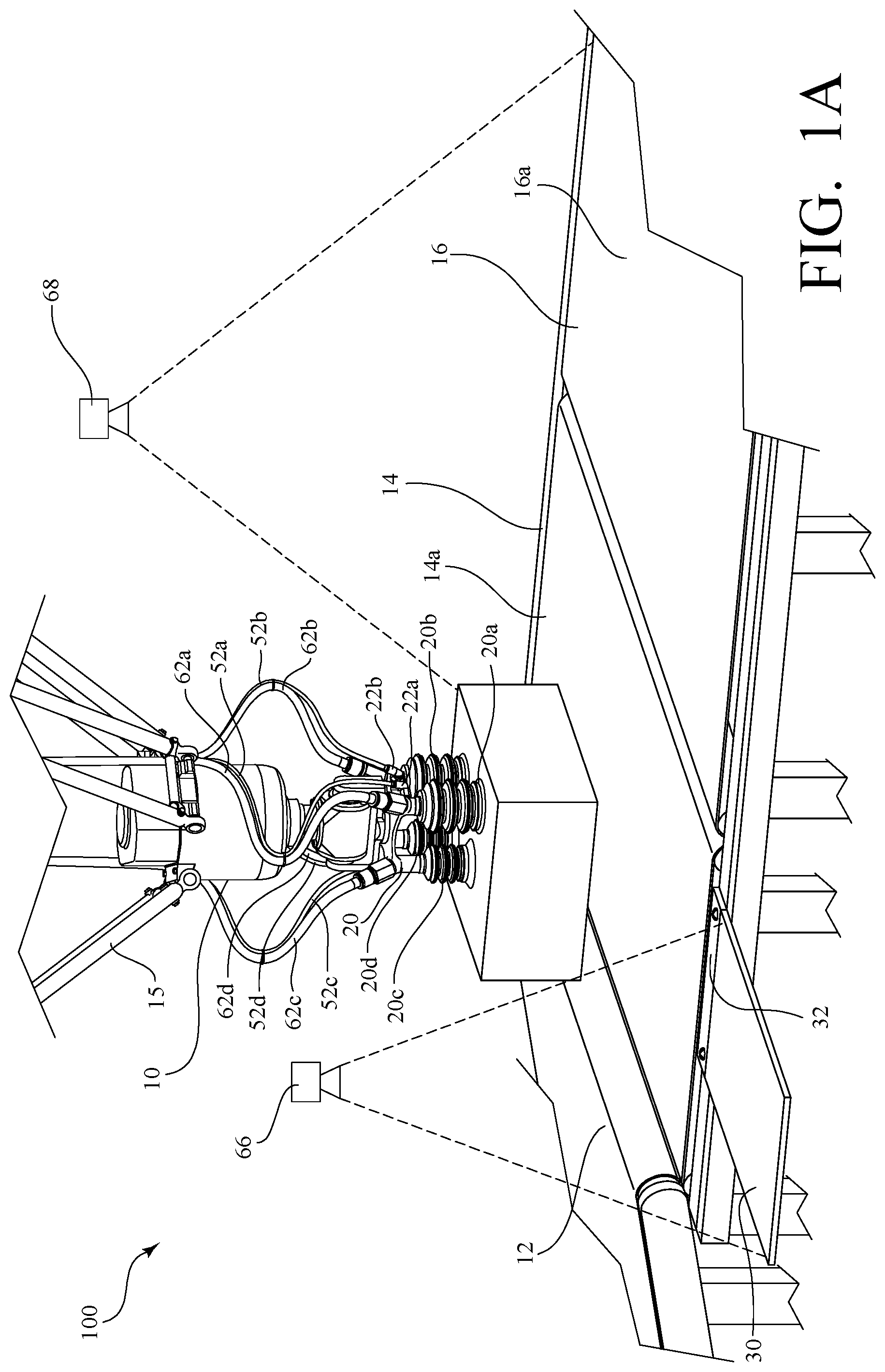 Patent US12350841 Figure 1 – Vacuum cup damage detection system