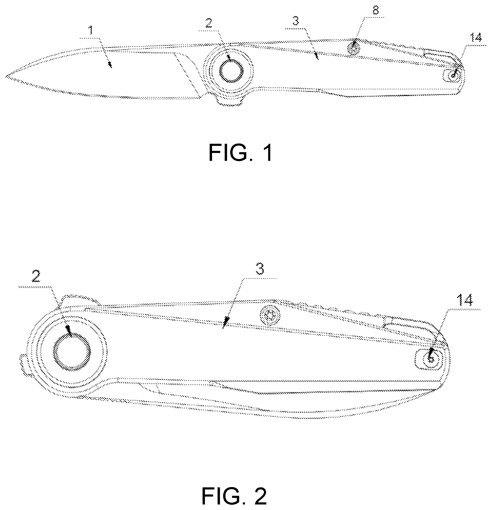 Patent US12350848 Figure 1 – Folding knife with push button lever lock