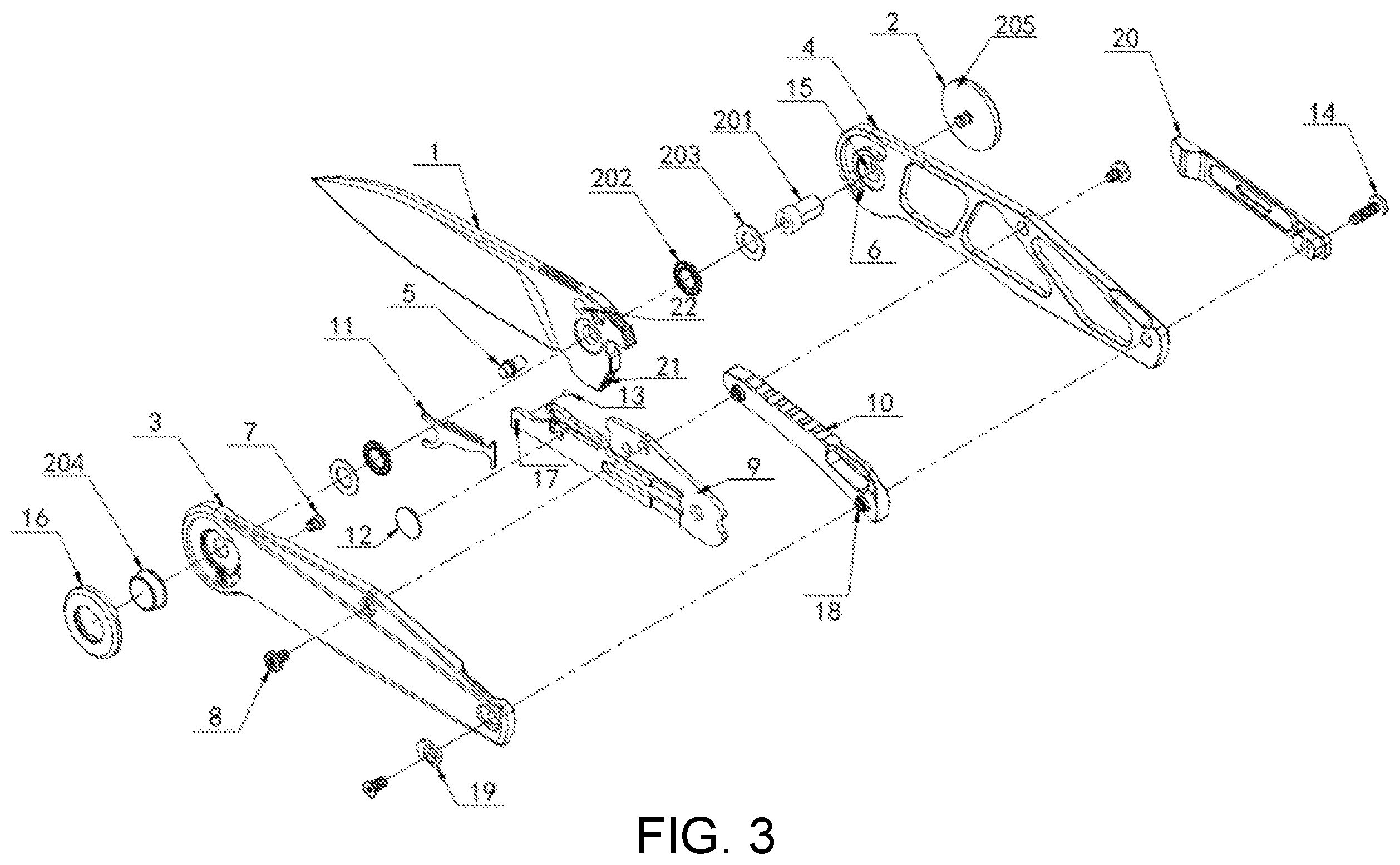Patent US12350848 Figure 2 – Folding knife with push button lever lock