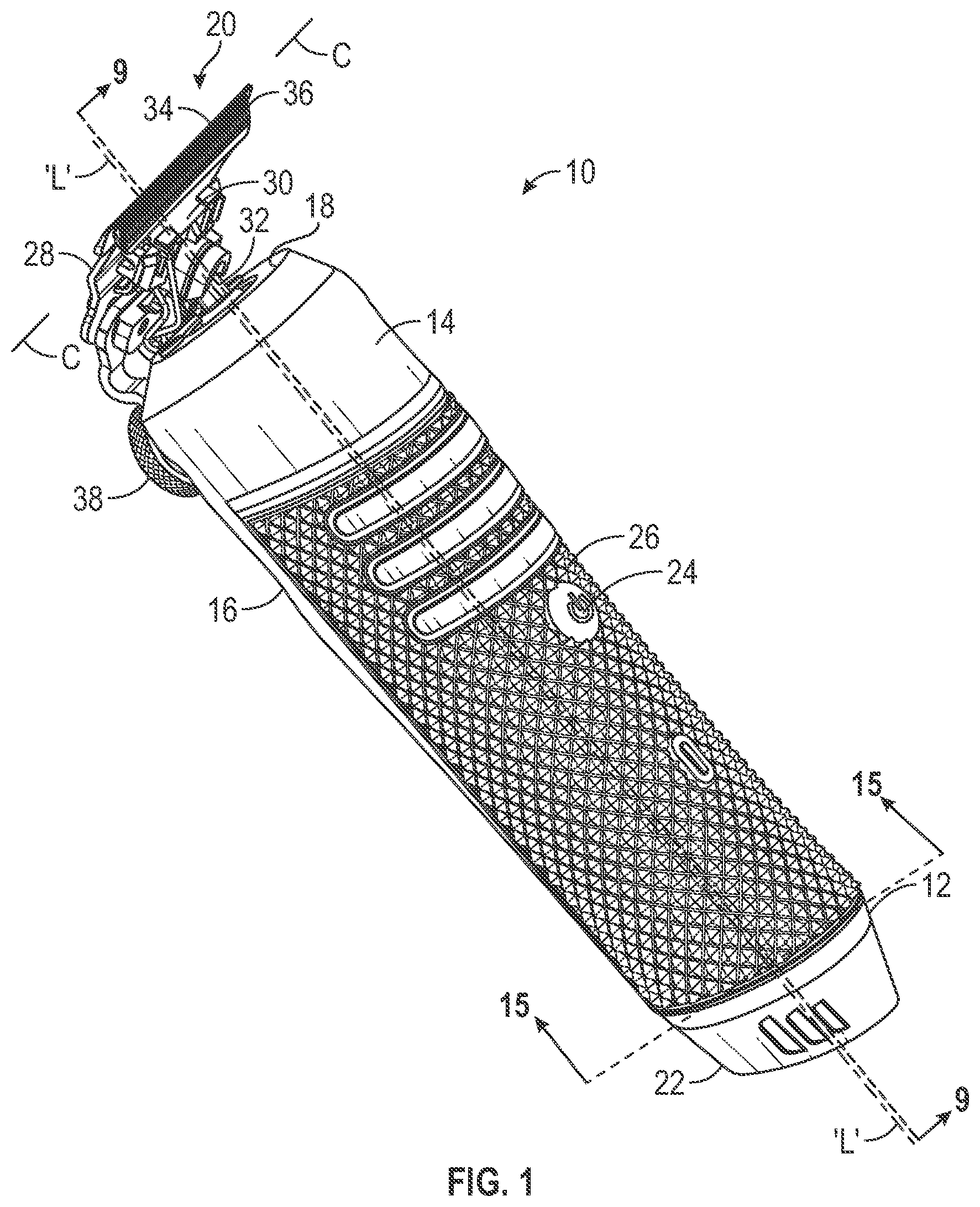 Patent US12350849 — Hair trimmer housing with enhanced motor mount — Figure 1