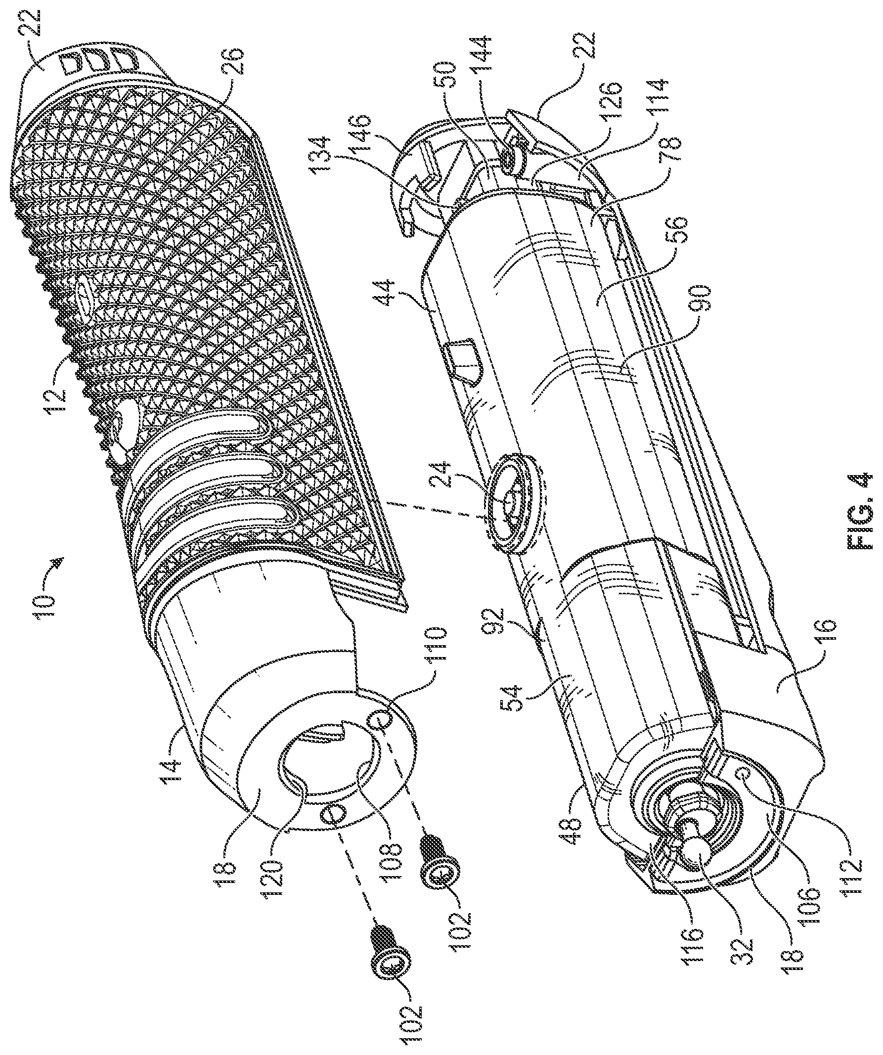 Patent US12350849 Figure 4 – Hair trimmer housing with enhanced motor mount