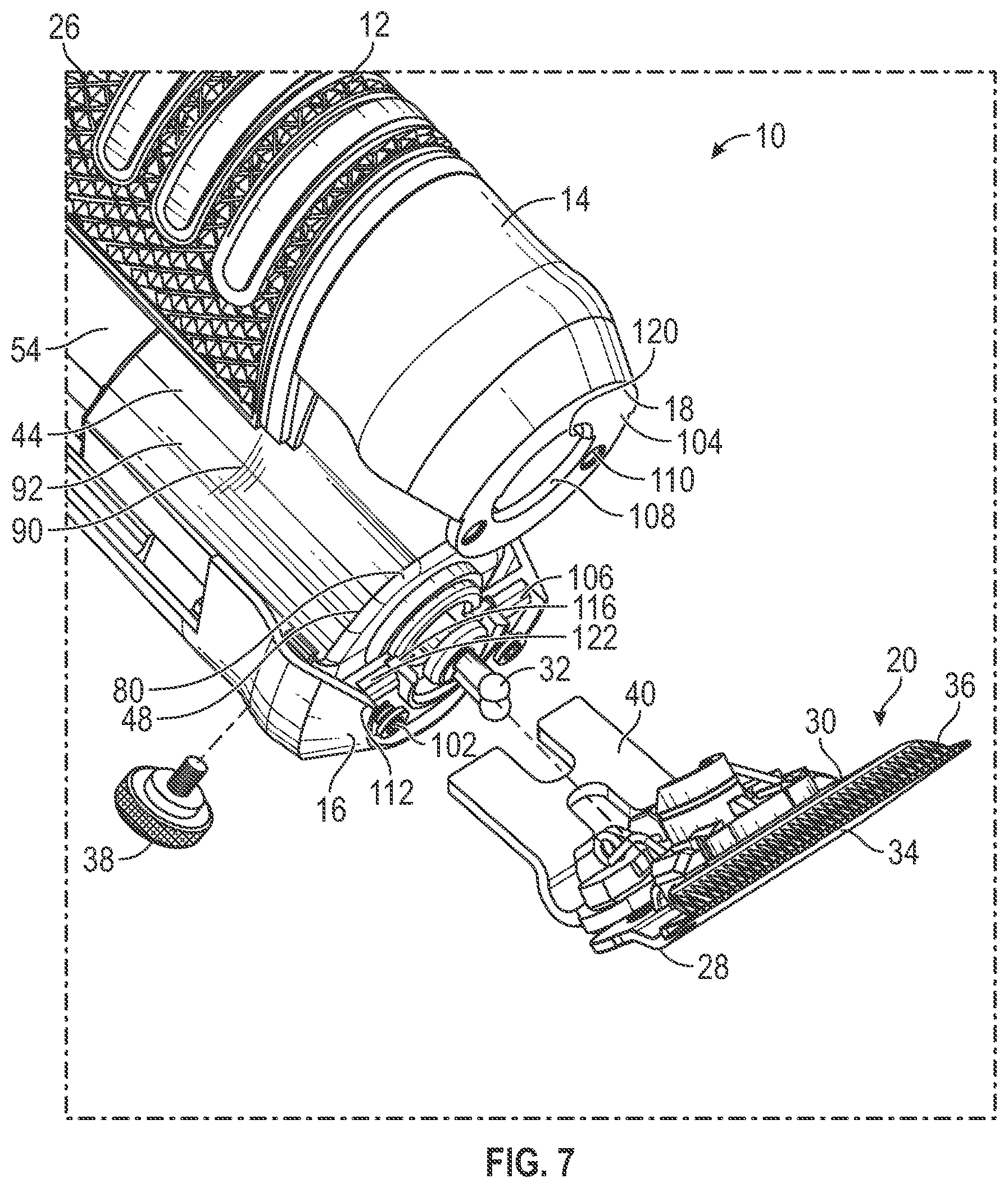 Patent US12350849 Figure 6 – Hair trimmer housing with enhanced motor mount