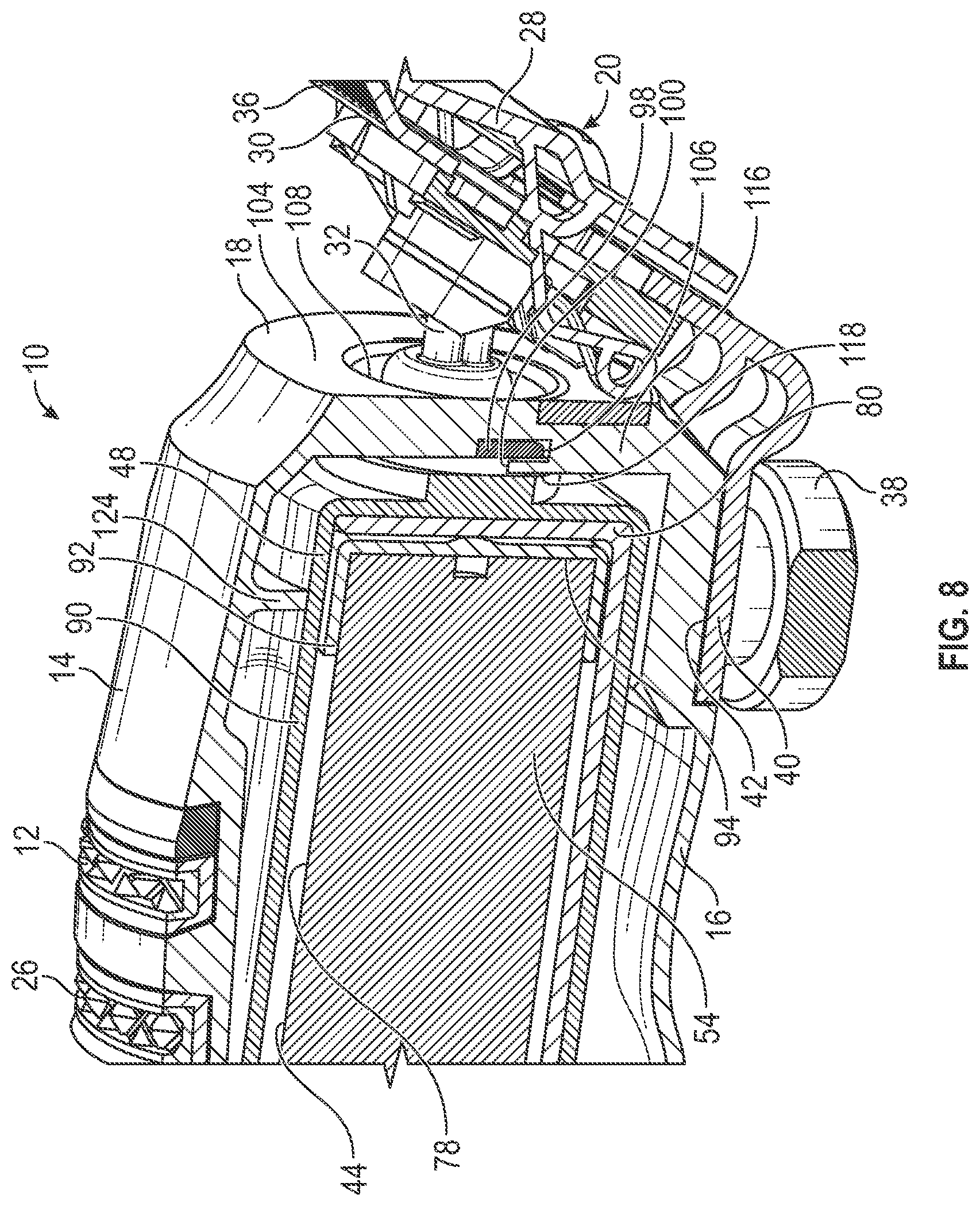 Patent US12350849 Figure 7 – Hair trimmer housing with enhanced motor mount