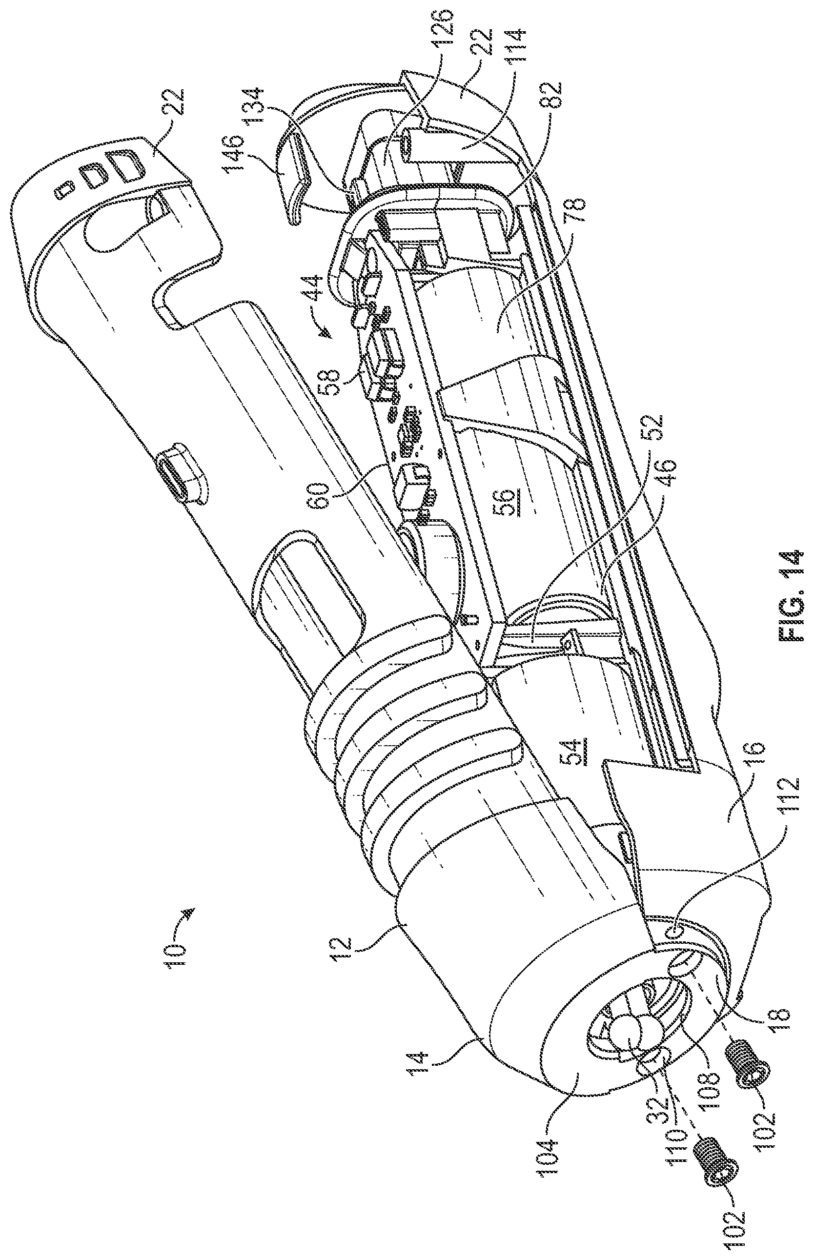 Patent US12350849 Figure 13 – Hair trimmer housing with enhanced motor mount
