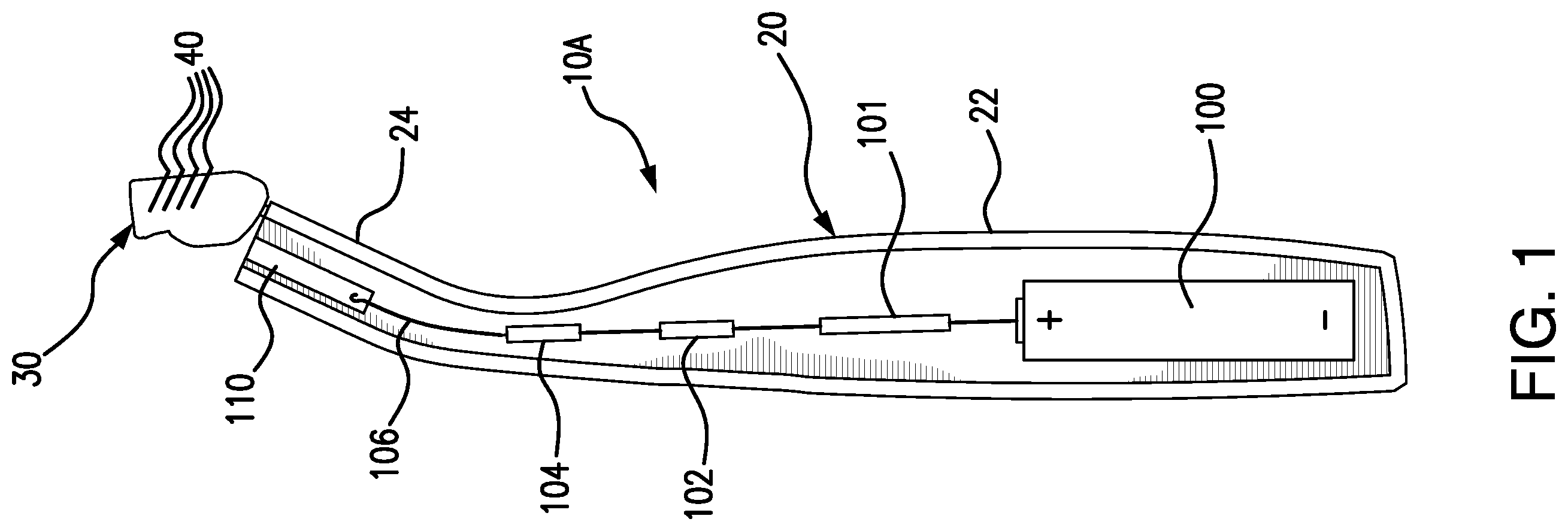 Patent US12350851 Figure 1 – Heating blades of razor using RF energy