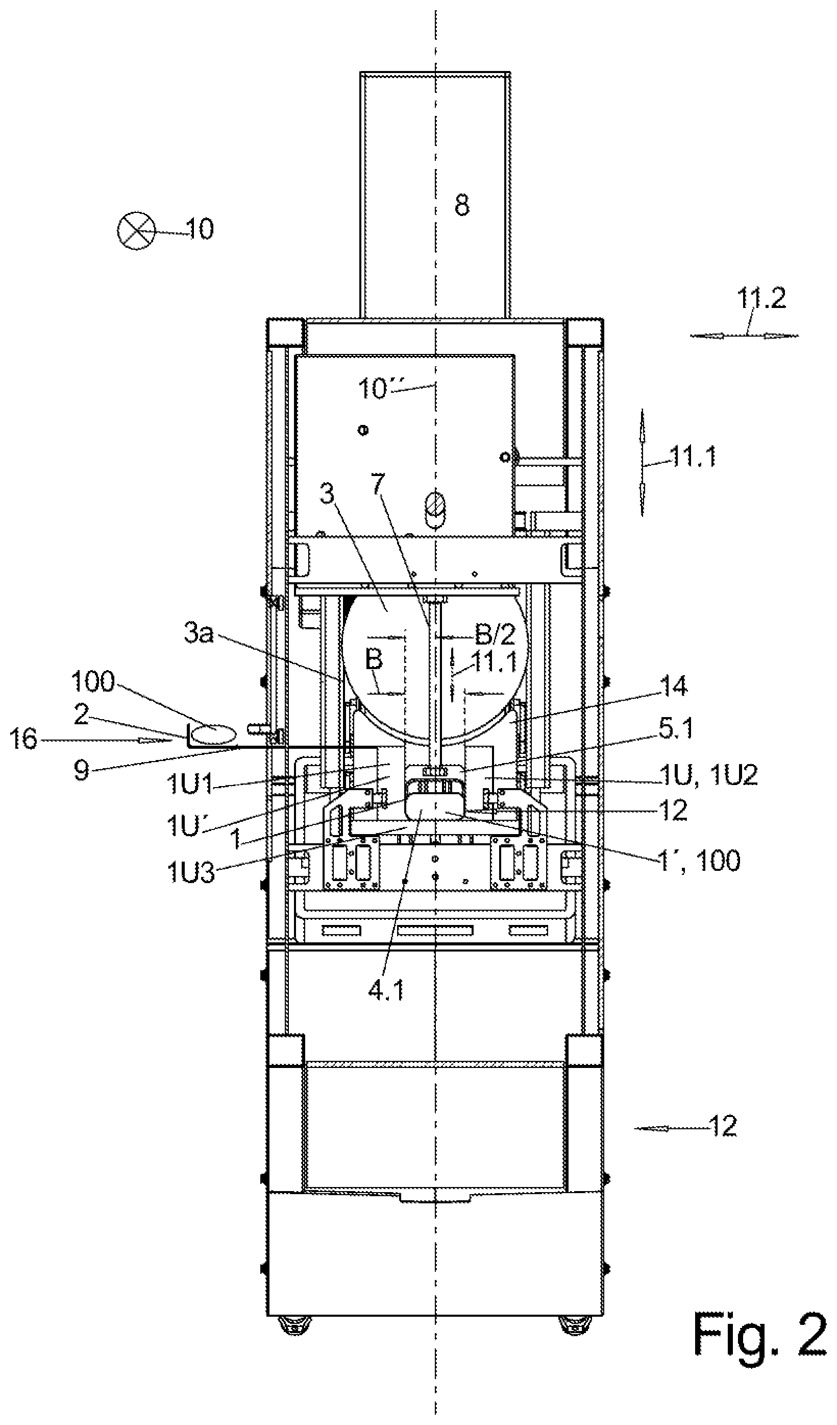 Patent US12350854 Figure 4 – Slicing machine with cross transfer device for loading outside the machine and loading method for a slicing machine