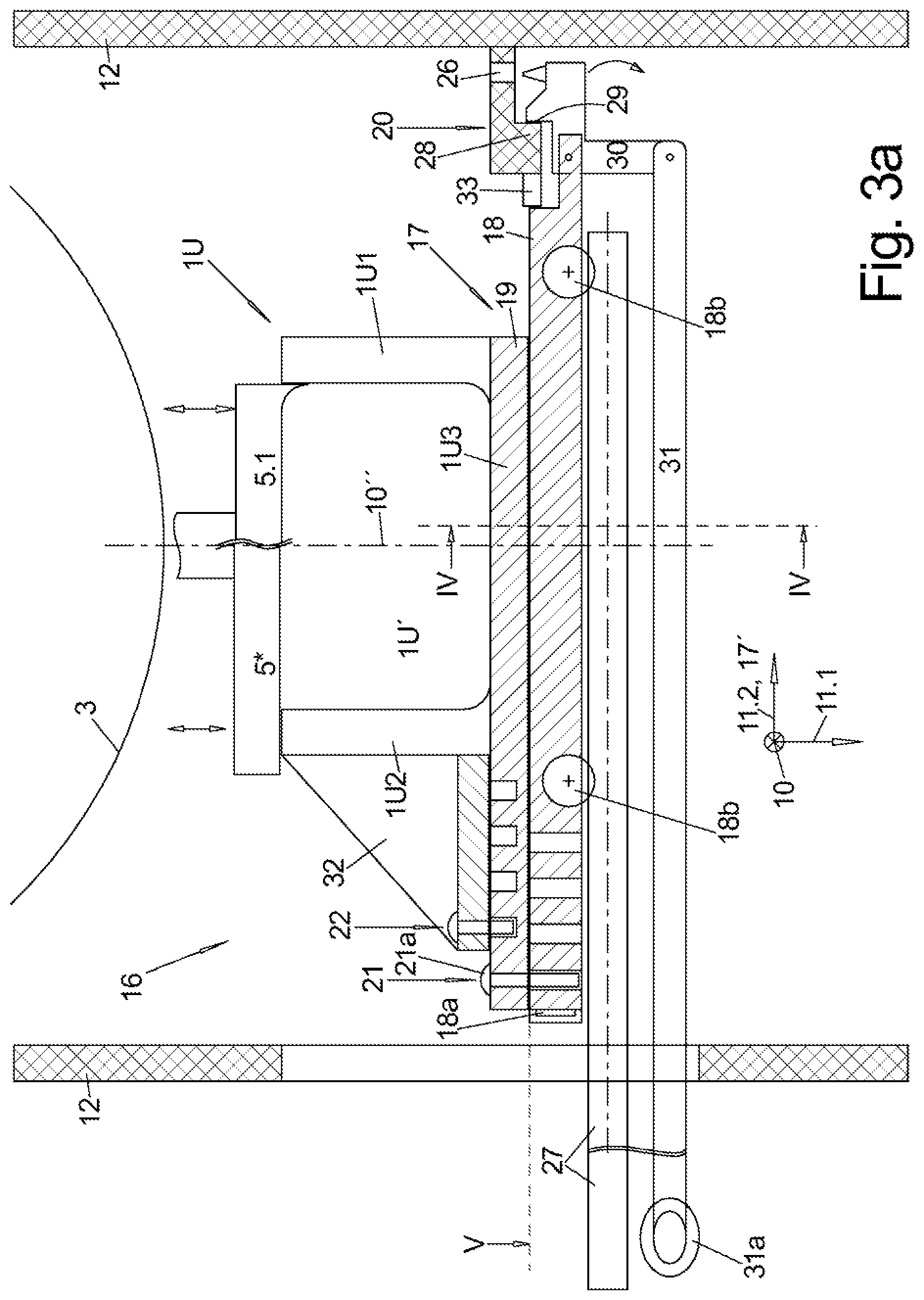 Patent US12350854 Figure 5 – Slicing machine with cross transfer device for loading outside the machine and loading method for a slicing machine