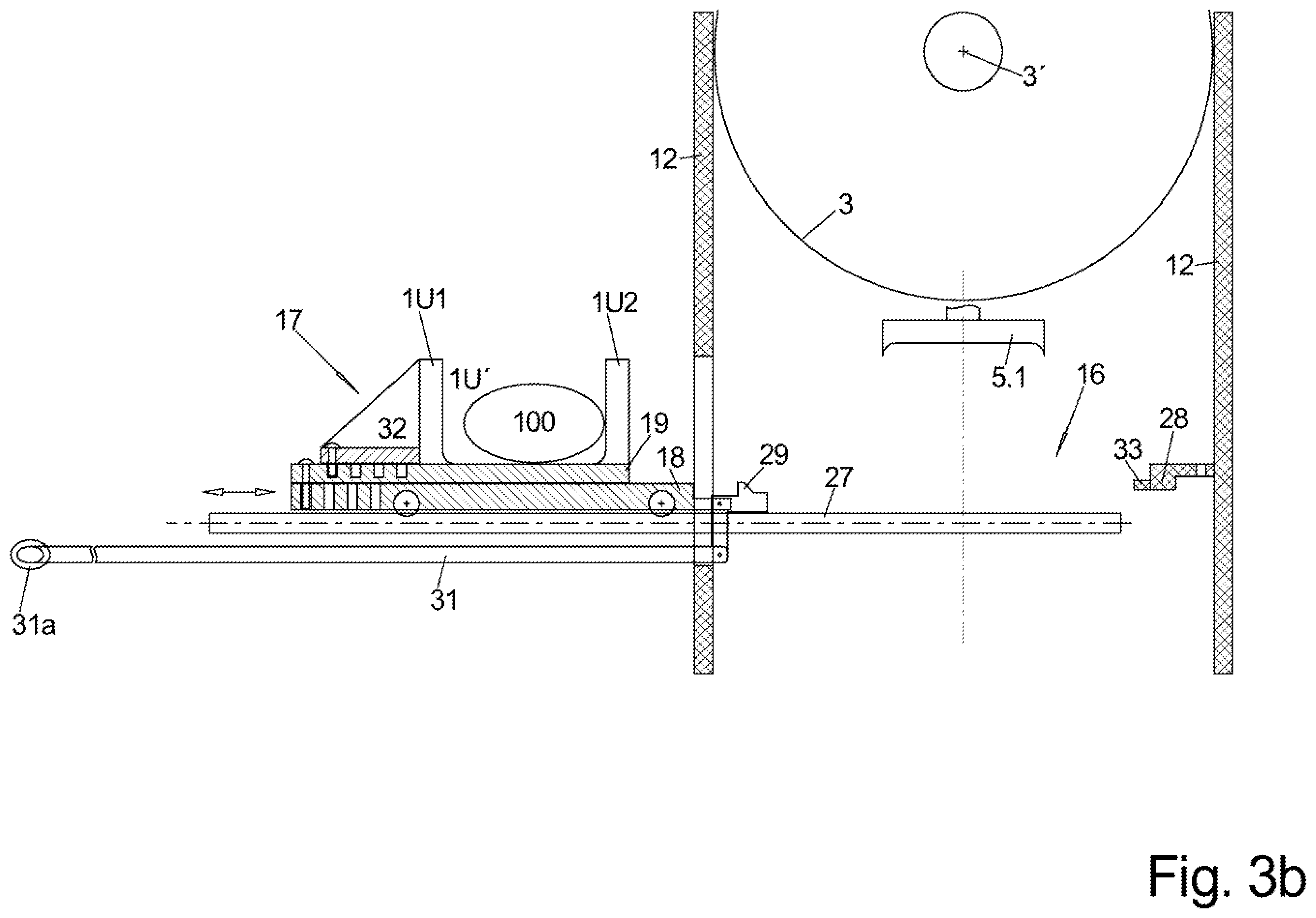 Patent US12350854 Figure 6 – Slicing machine with cross transfer device for loading outside the machine and loading method for a slicing machine