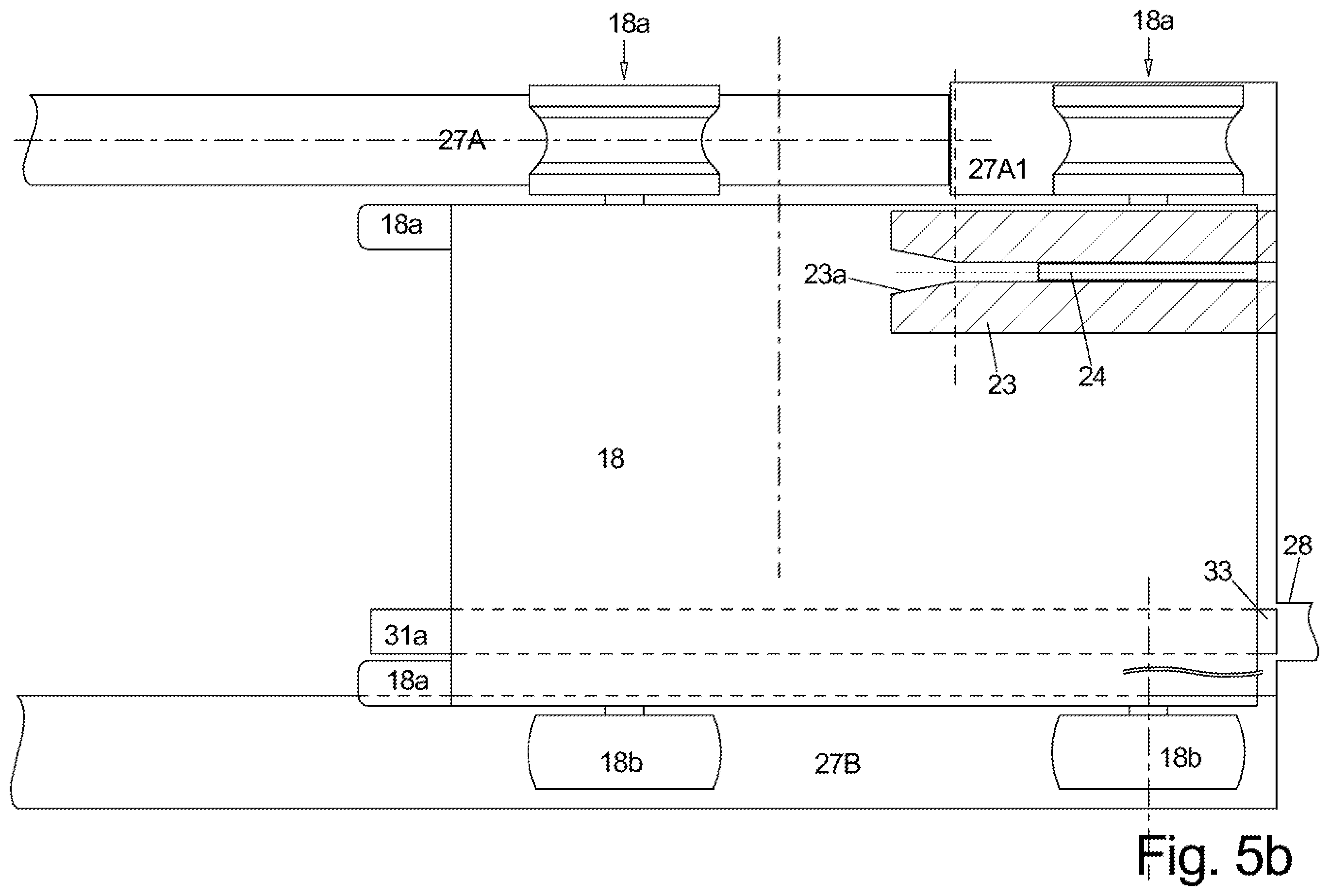 Patent US12350854 Figure 9 – Slicing machine with cross transfer device for loading outside the machine and loading method for a slicing machine