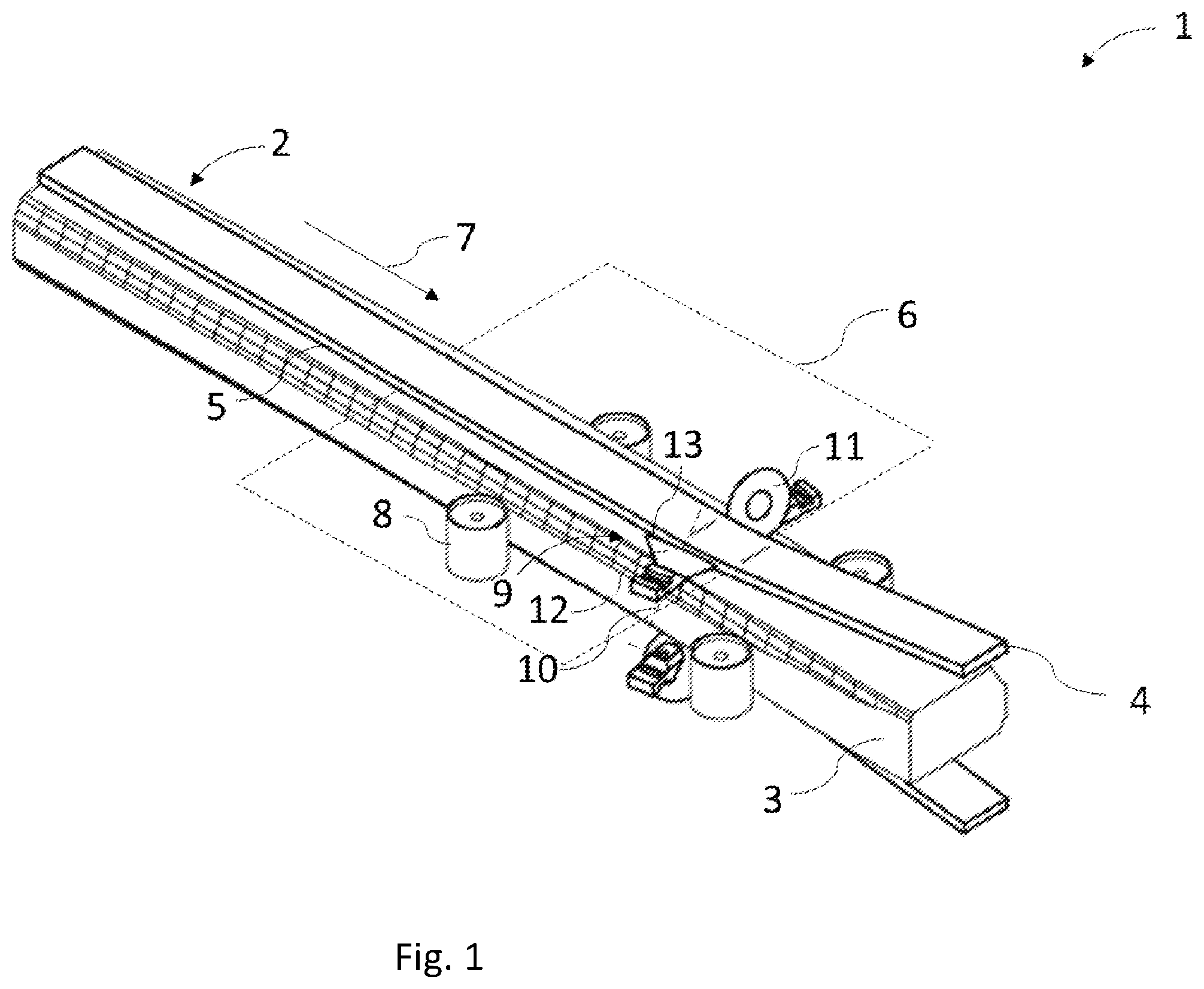 Patent US12350856 — Apparatus for separating a sawn timber package into main and side products — Figure 1