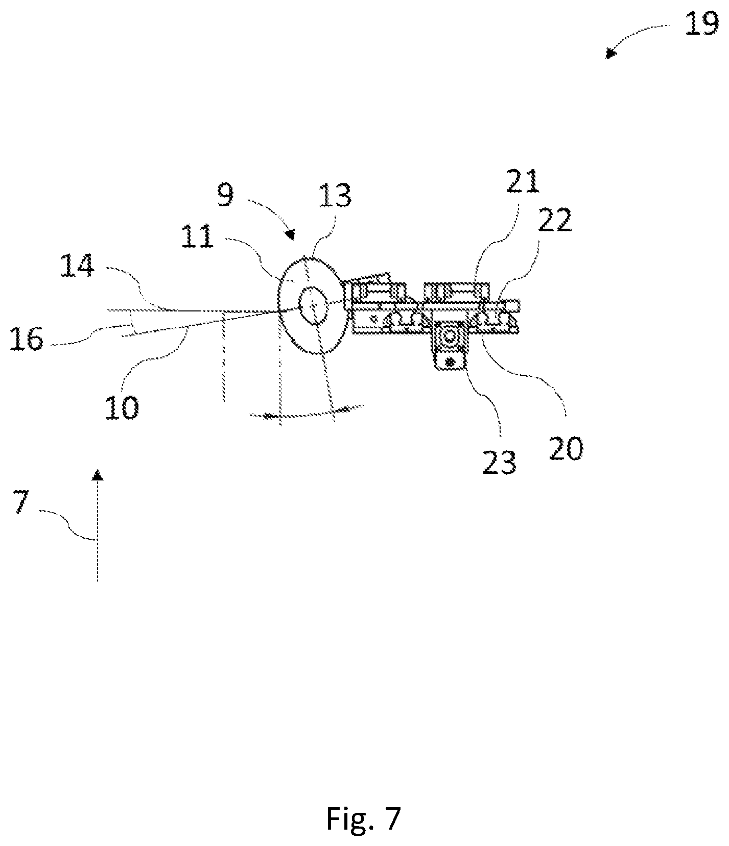 Patent US12350856 Figure 7 – Apparatus for separating a sawn timber package into main and side products