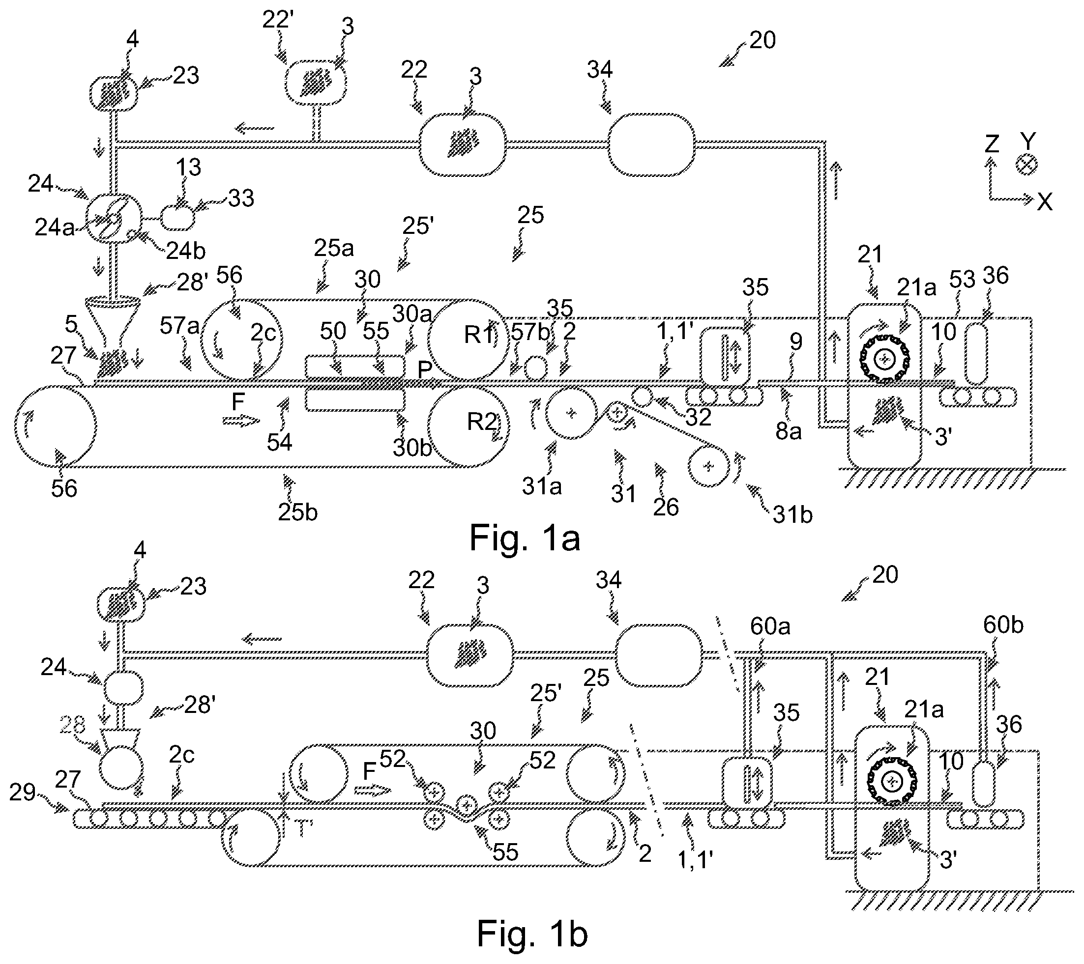 Patent US12350865 — Method and assembly for manufacturing a board element comprising a recycled material — Figure 1