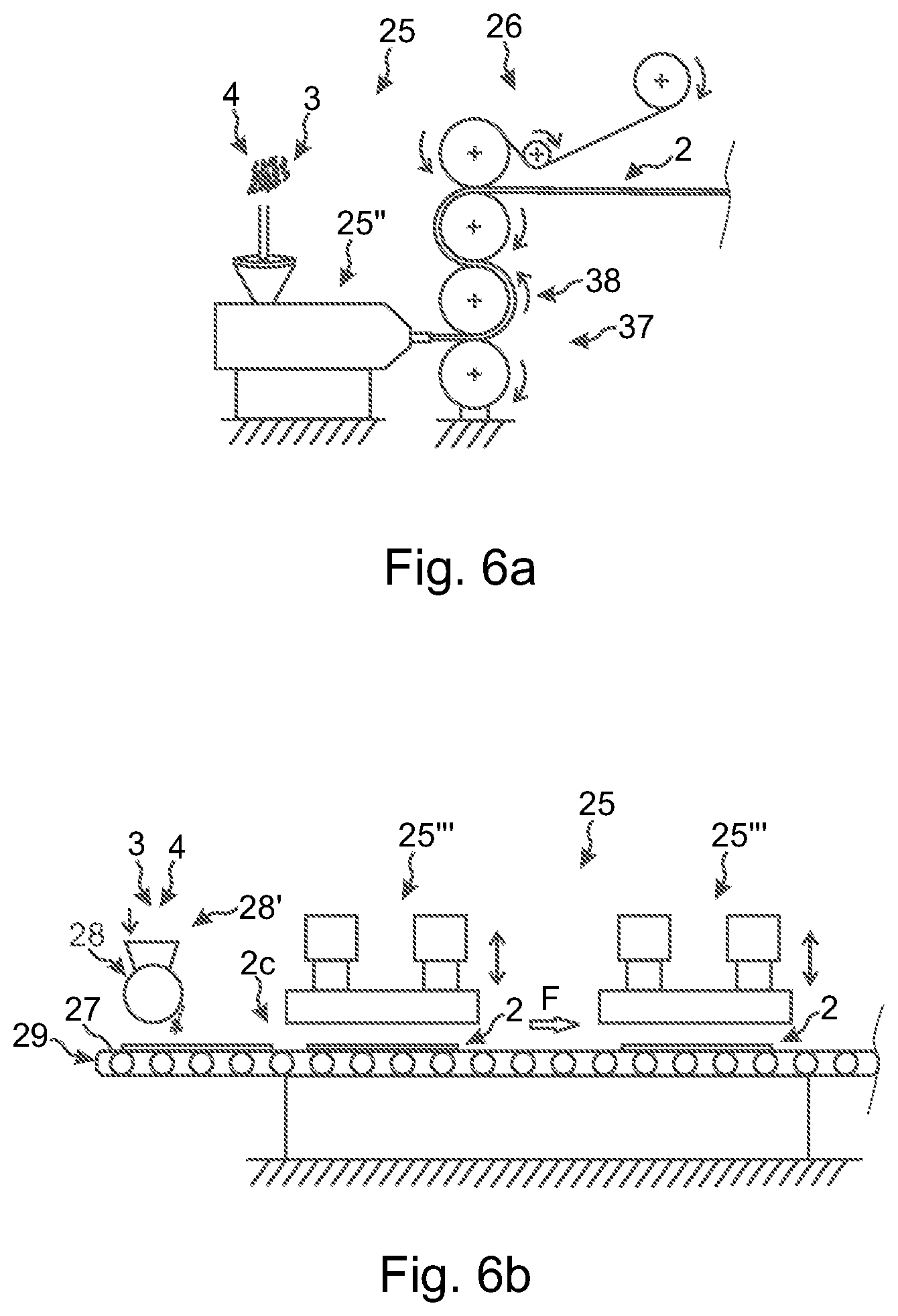 Patent US12350865 Figure 6 – Method and assembly for manufacturing a board element comprising a recycled material