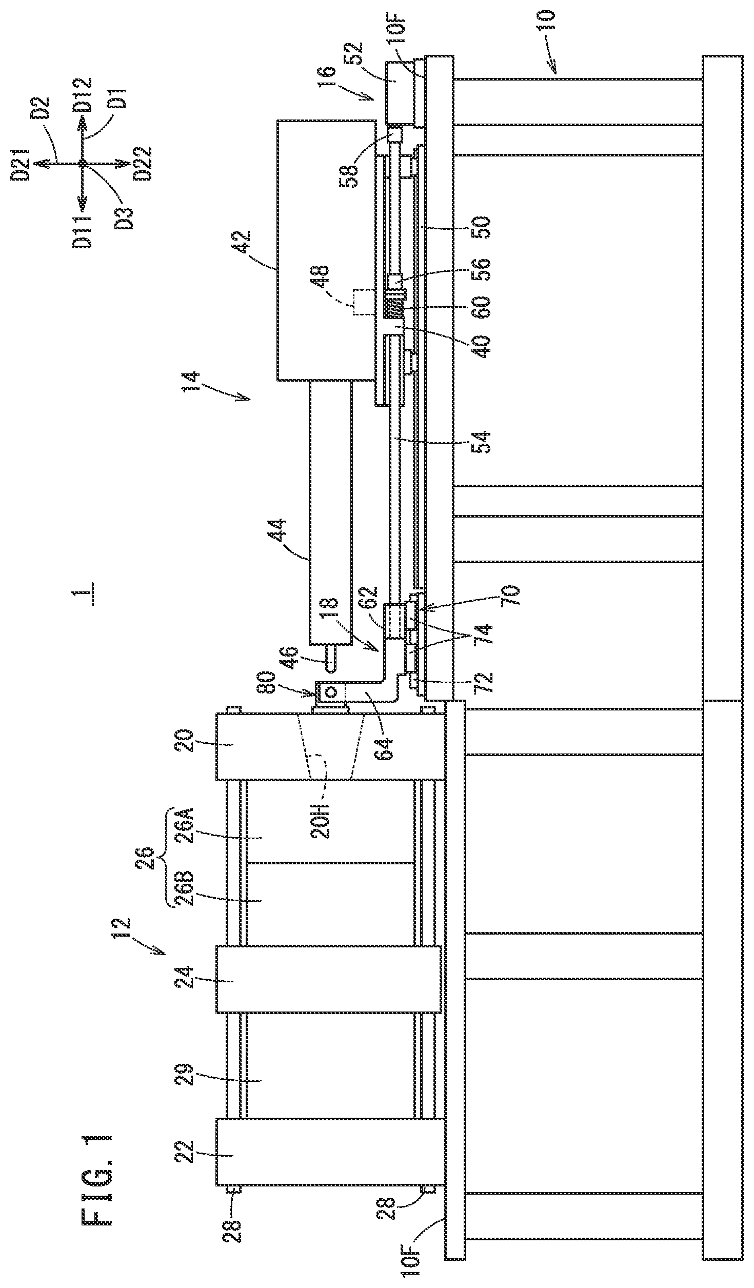 Patent US12350871 Figure 1 – Injection molding machine