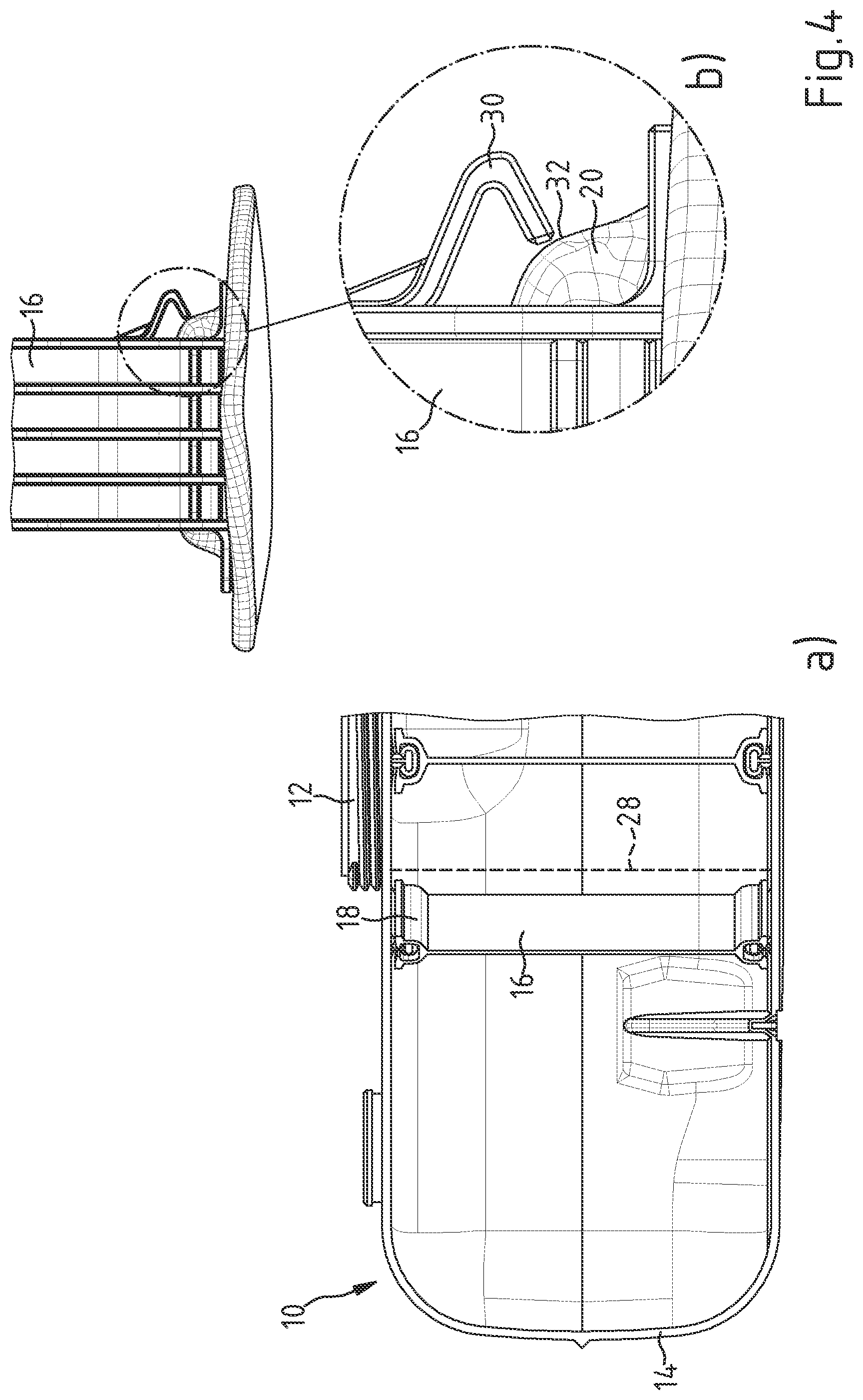 Patent US12350876 Figure 3 – Fuel tank with stiffening device