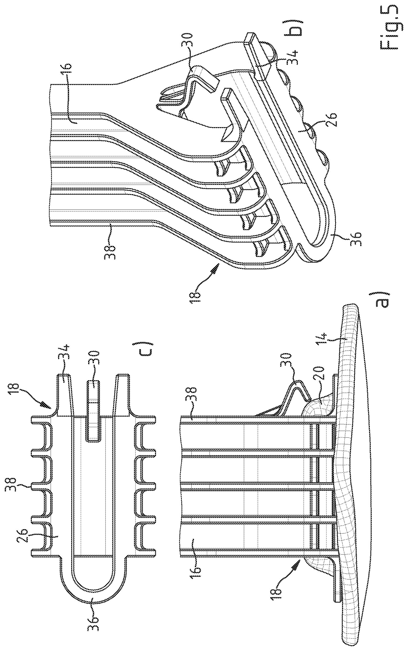 Patent US12350876 Figure 4 – Fuel tank with stiffening device