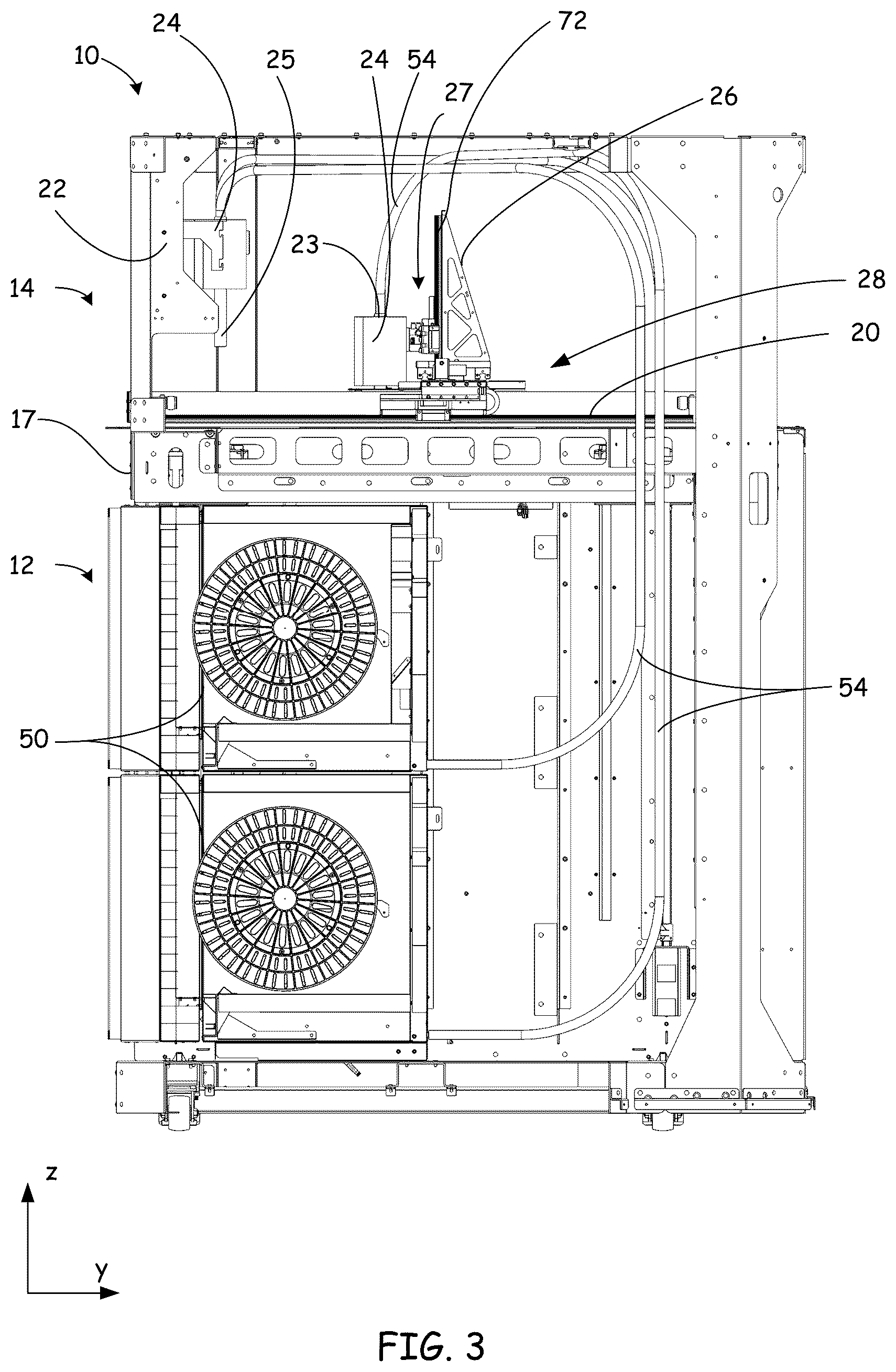 Patent US12350884 Figure 3 – Local z print head positioning system in a 3D printer