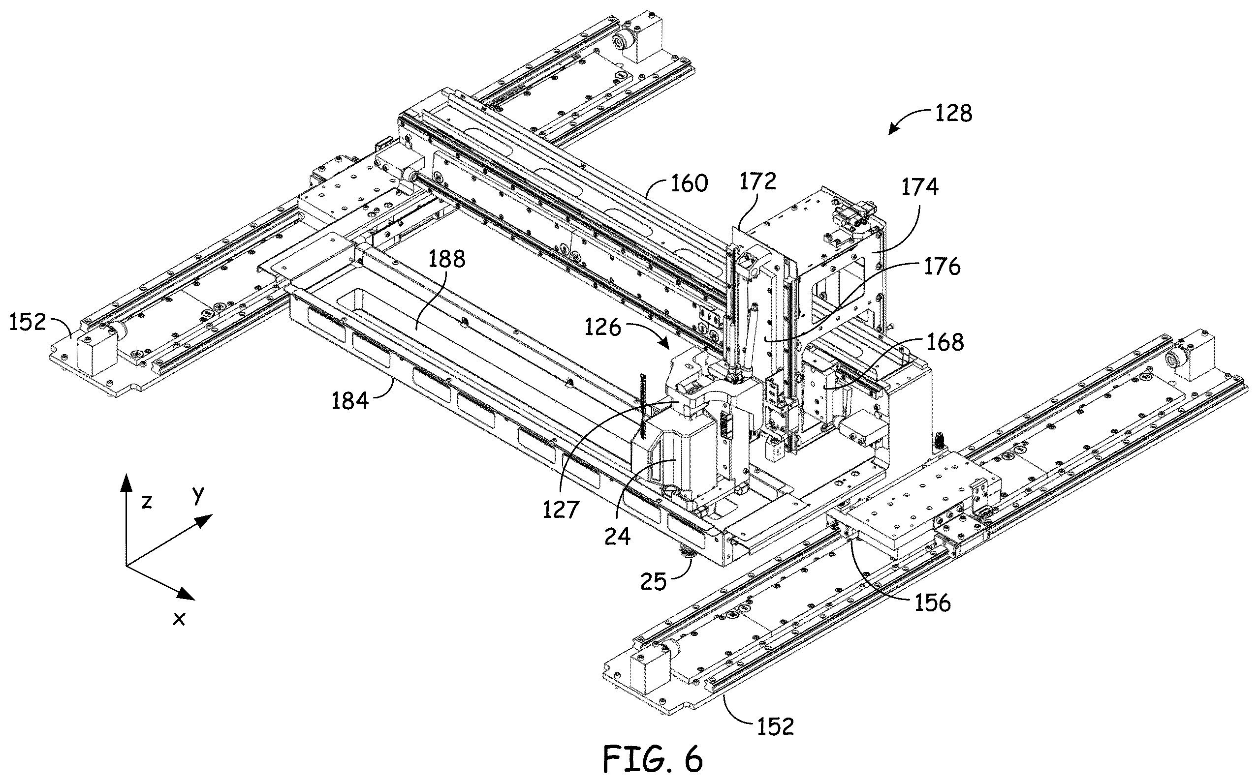 Patent US12350884 Figure 7 – Local z print head positioning system in a 3D printer