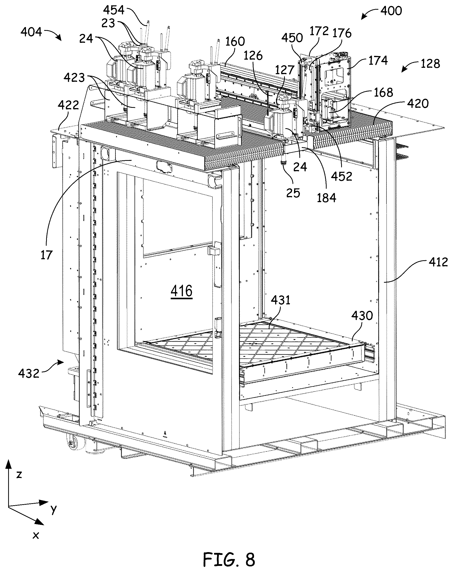 Patent US12350884 Figure 9 – Local z print head positioning system in a 3D printer