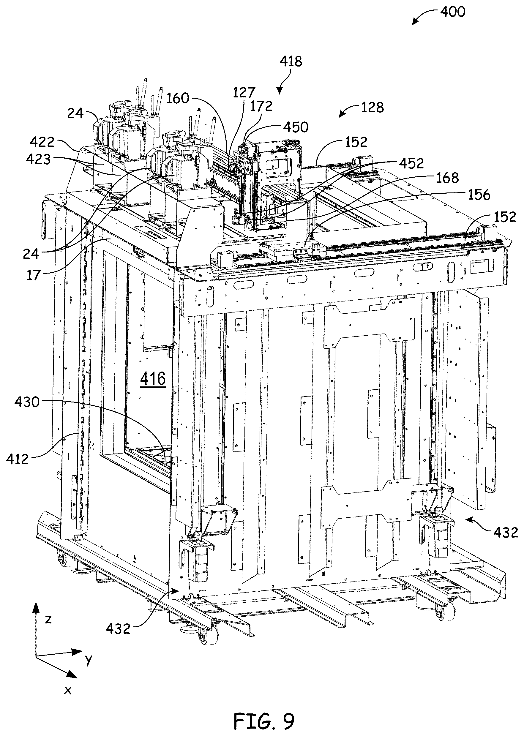 Patent US12350884 Figure 10 – Local z print head positioning system in a 3D printer