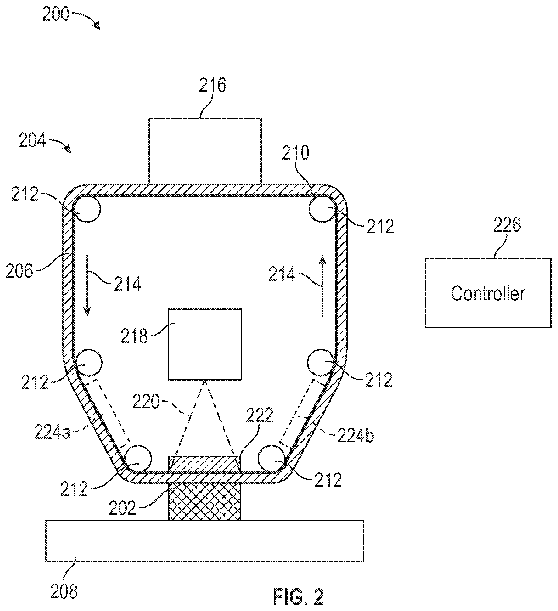 Patent US12350885 Figure 2 – Systems for post-processing additively manufactured objects