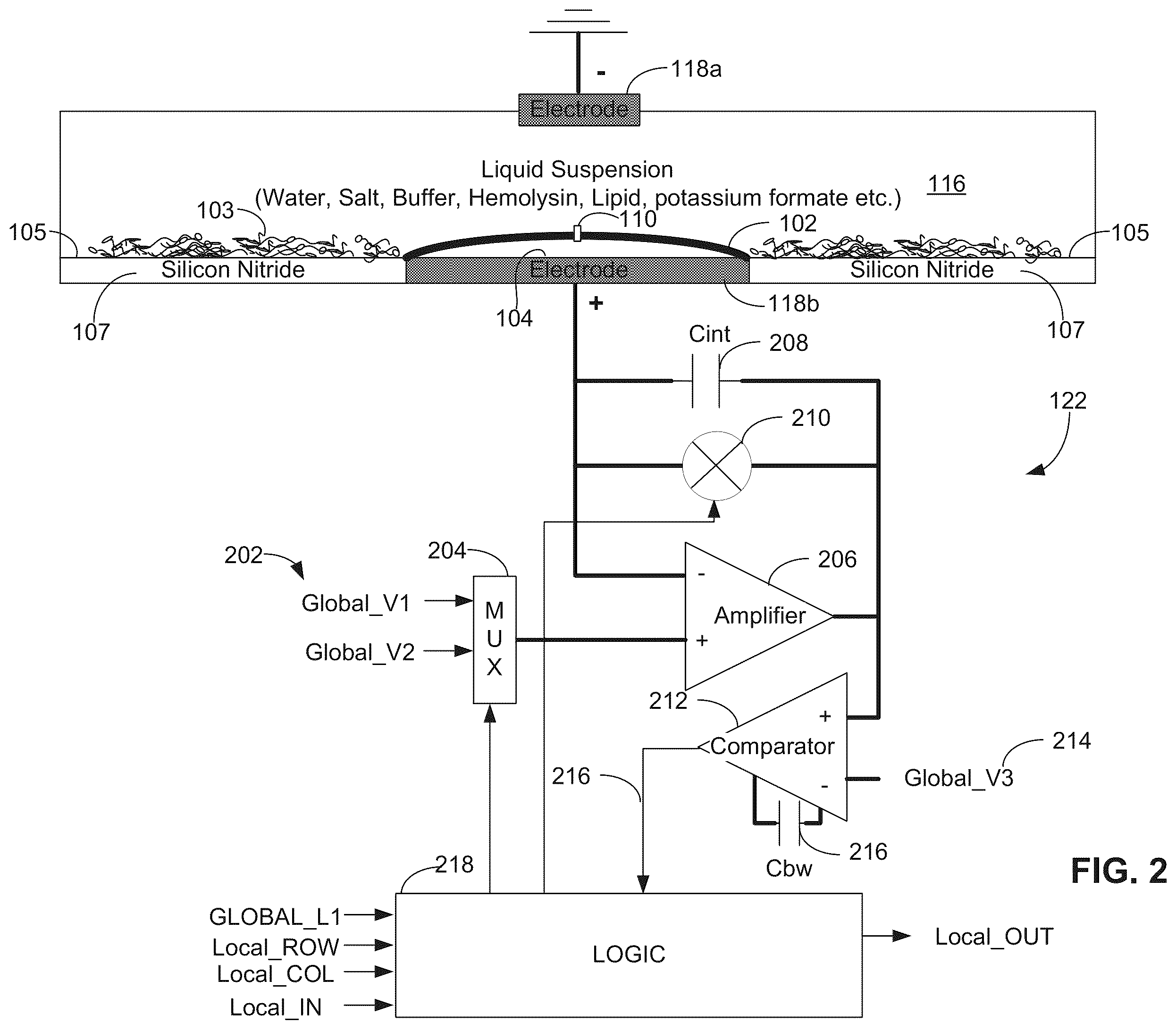 Patent US12350891 Figure 2 – Systems and methods for forming a nanopore in a lipid bilayer