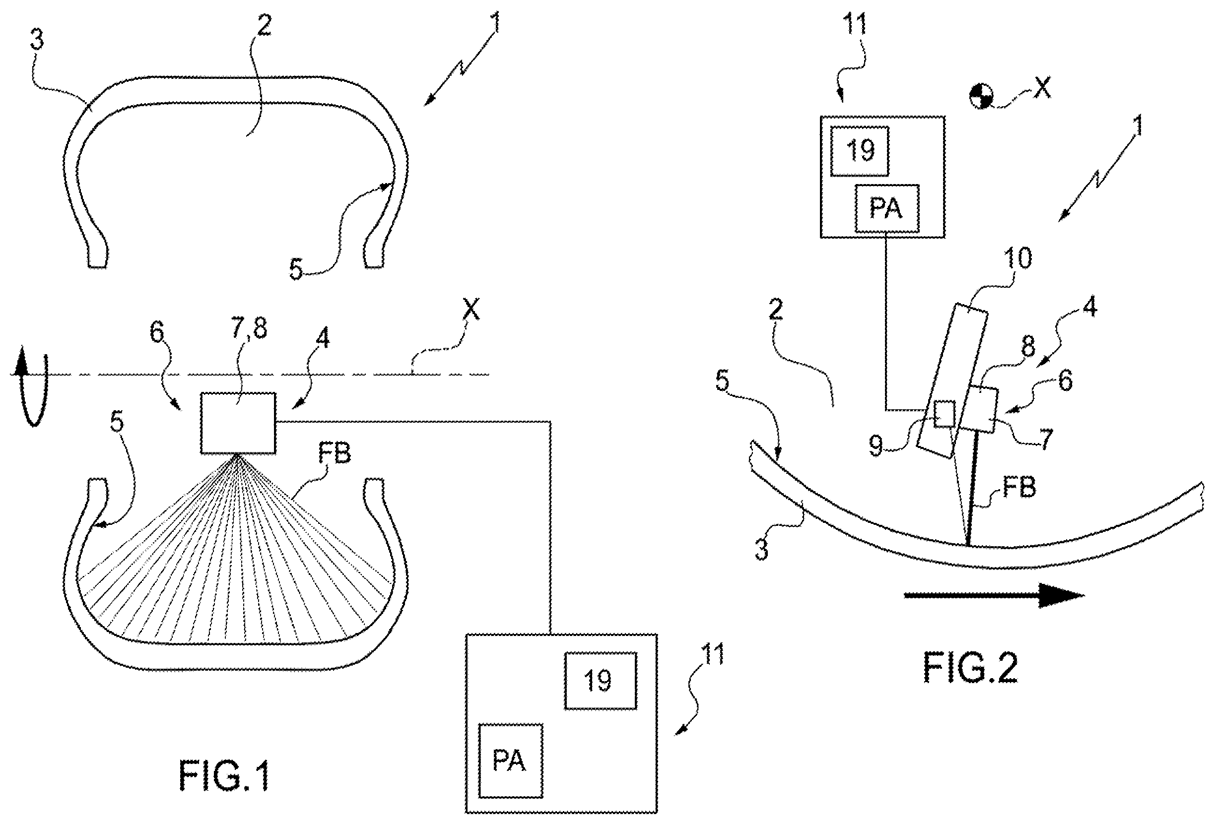 Patent US12350898 Figure 1 – Method and system for applying a sealing agent to the surface of an internal cavity of a pneumatic tire