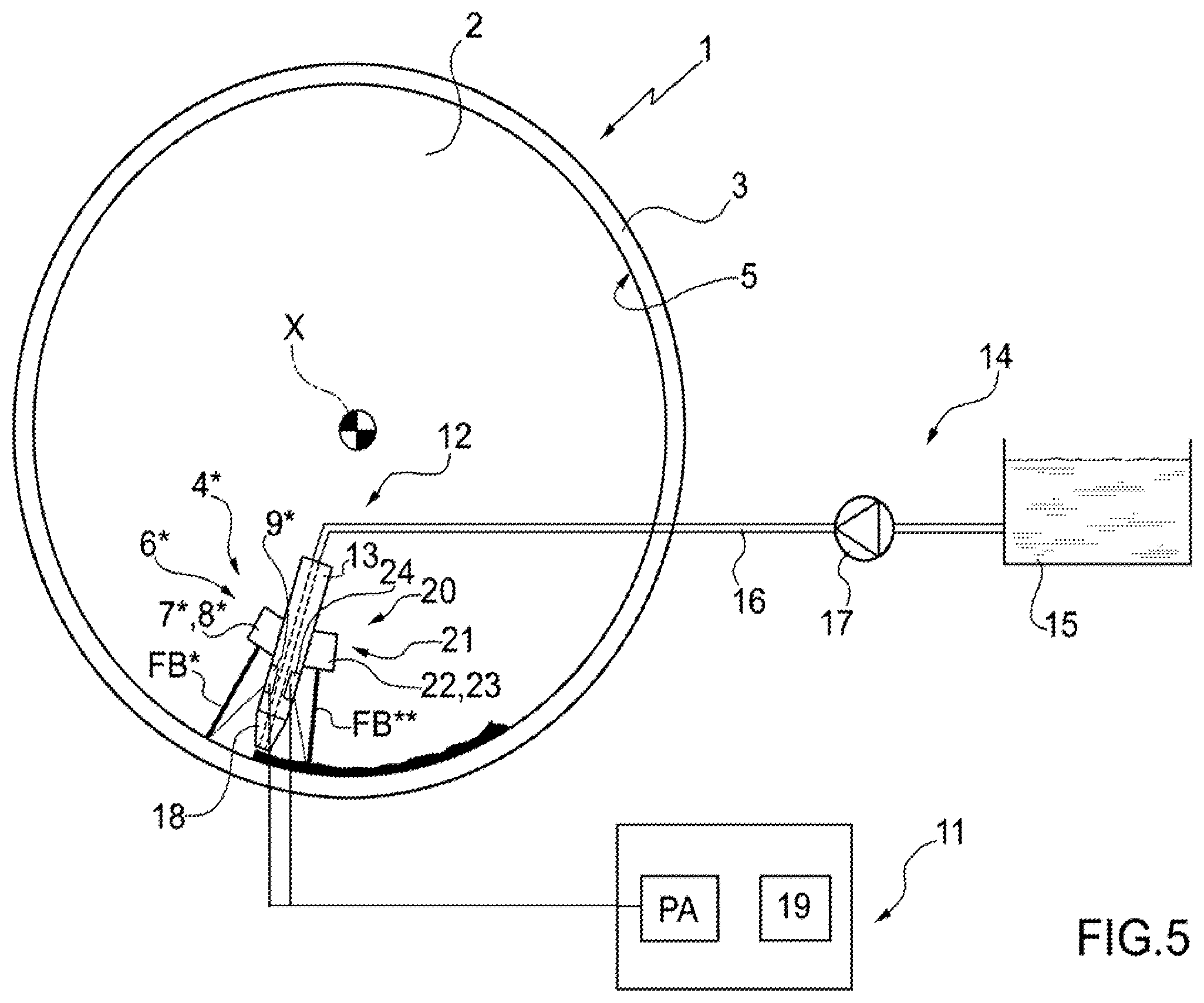 Patent US12350898 Figure 4 – Method and system for applying a sealing agent to the surface of an internal cavity of a pneumatic tire