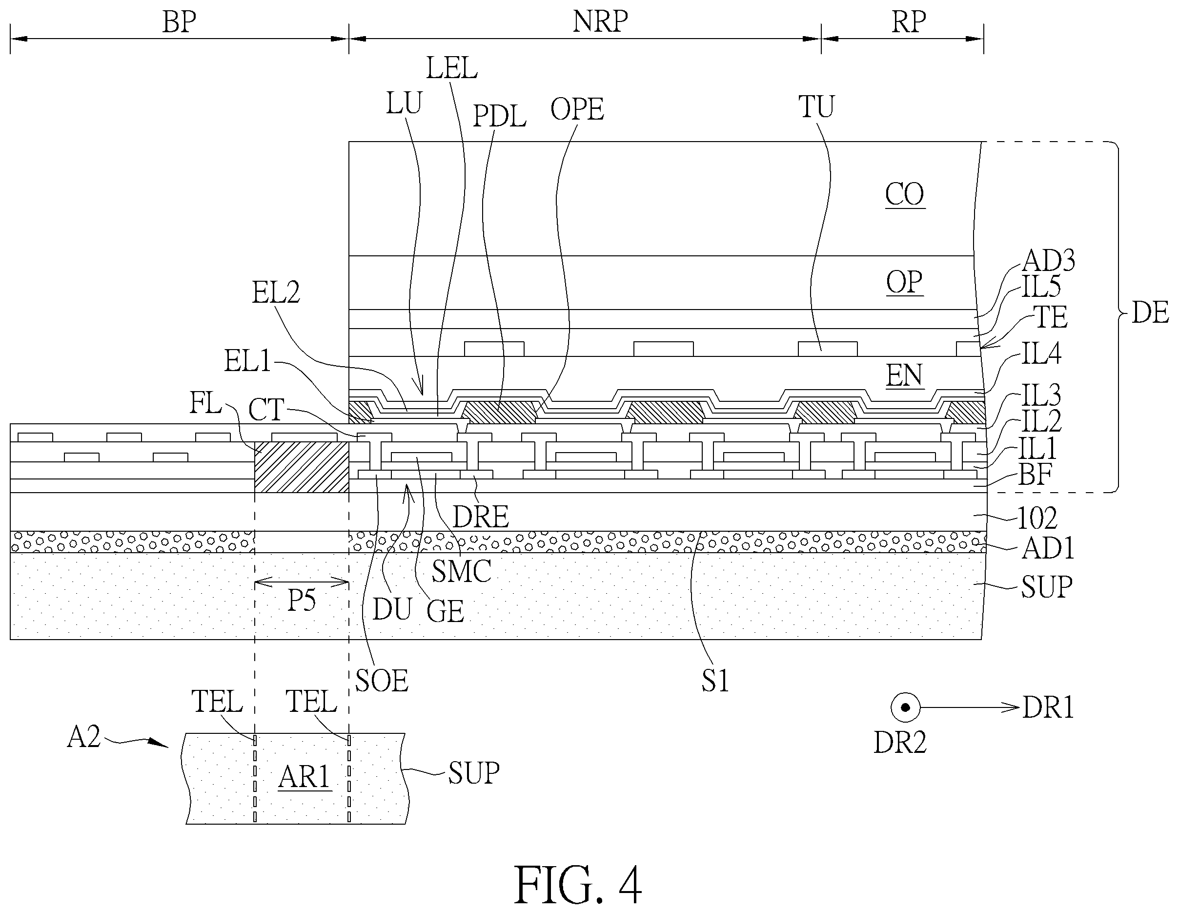 Patent US12350913 Figure 4 – Rollable display device