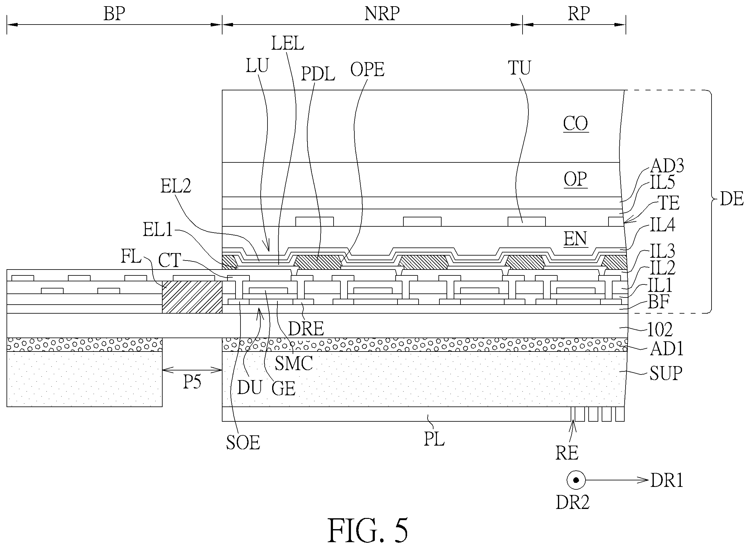 Patent US12350913 Figure 5 – Rollable display device