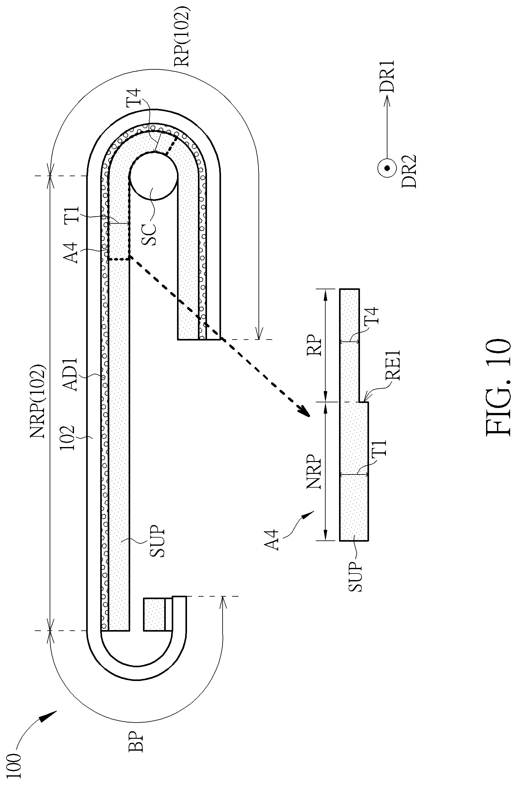 Patent US12350913 Figure 10 – Rollable display device