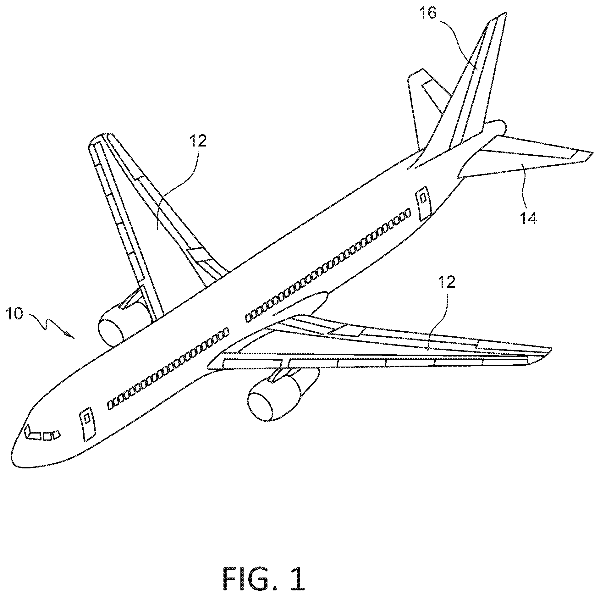 Patent US12350915 — Co-cured UV/visible light-resistant composite material for structural aircraft assembly — Figure 1