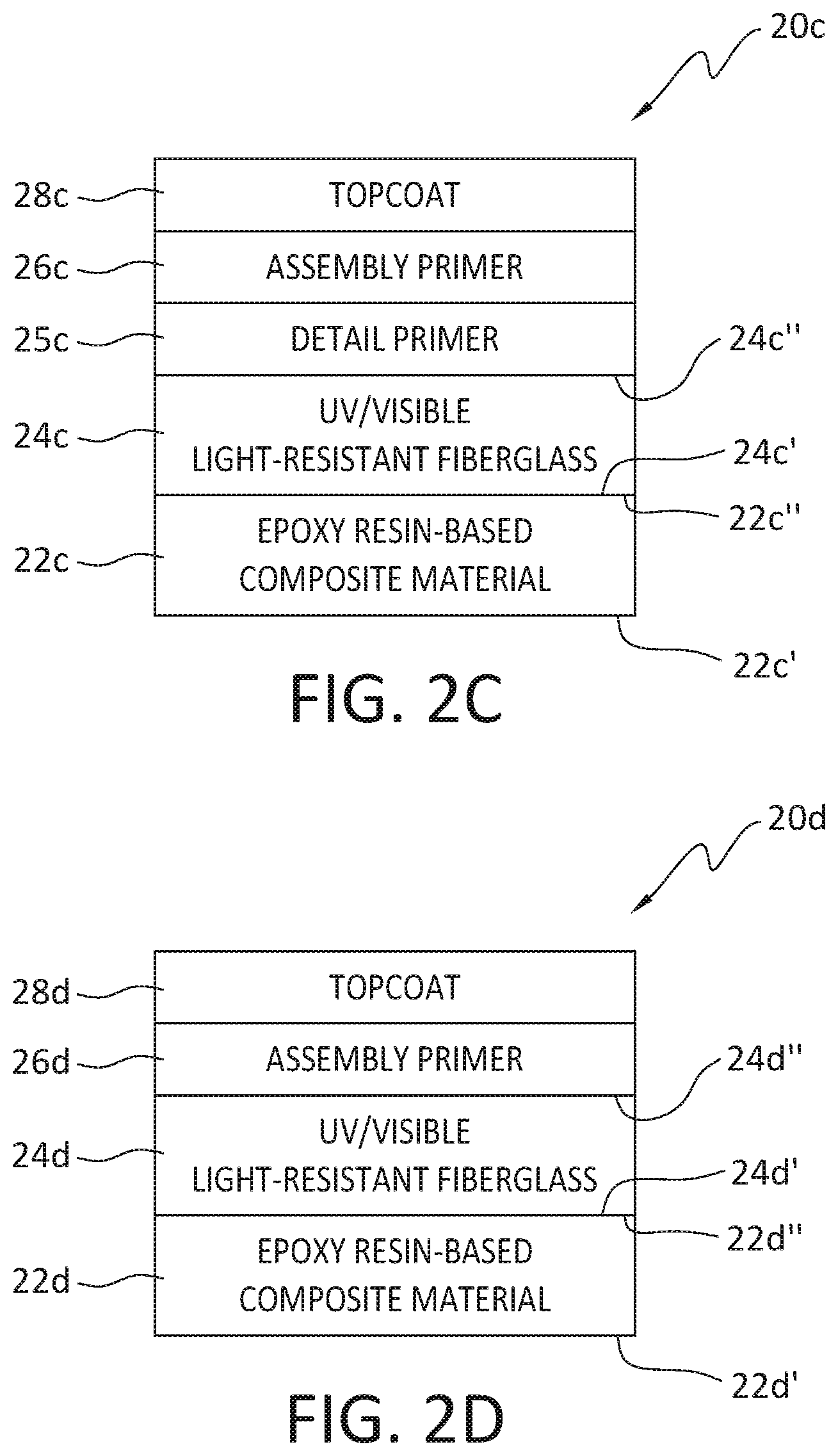 Patent US12350915 Figure 3 – Co-cured UV/visible light-resistant composite material for structural aircraft assembly
