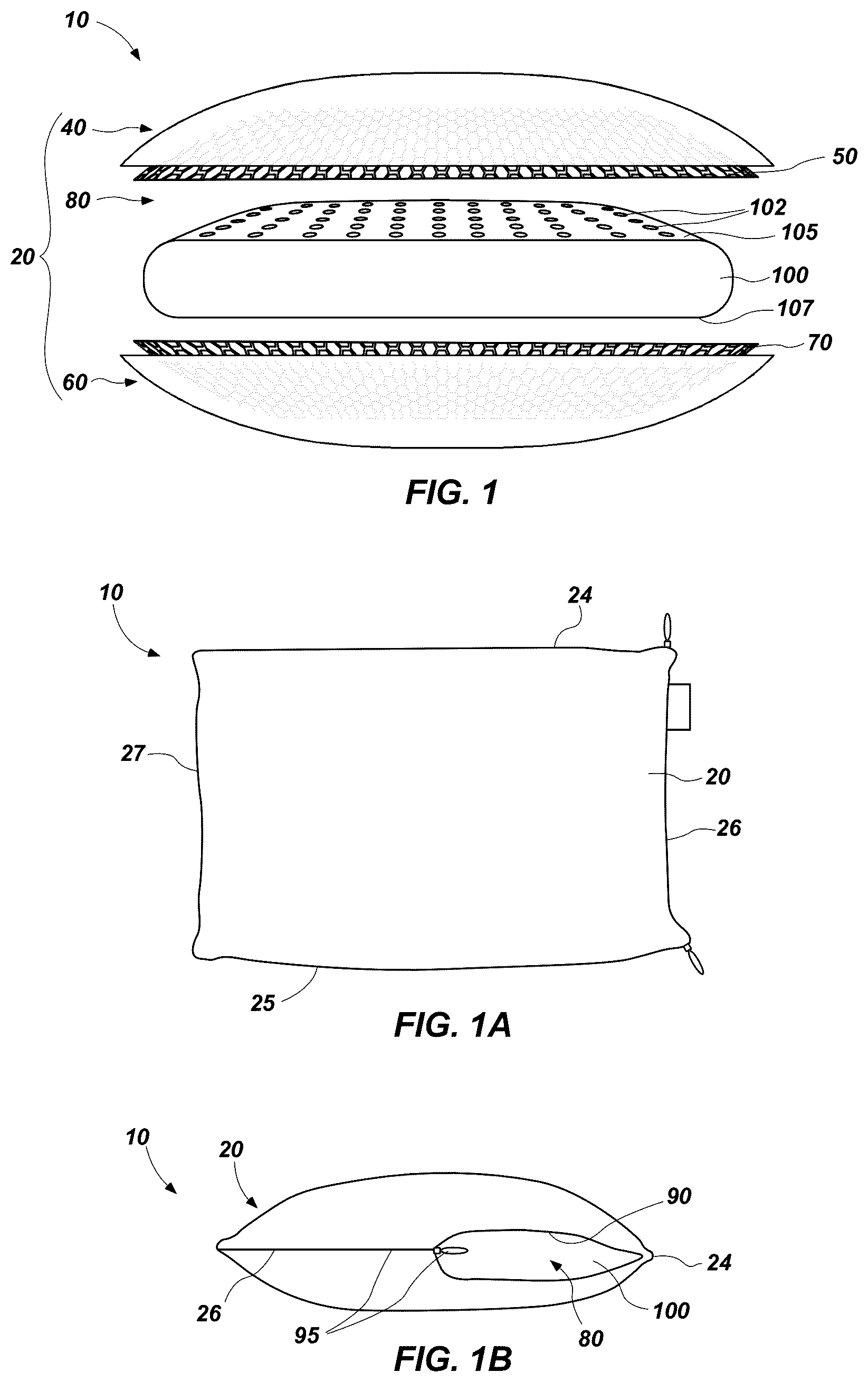 Patent US12350919 Figure 1 – Secondary cushioning elements for cushions