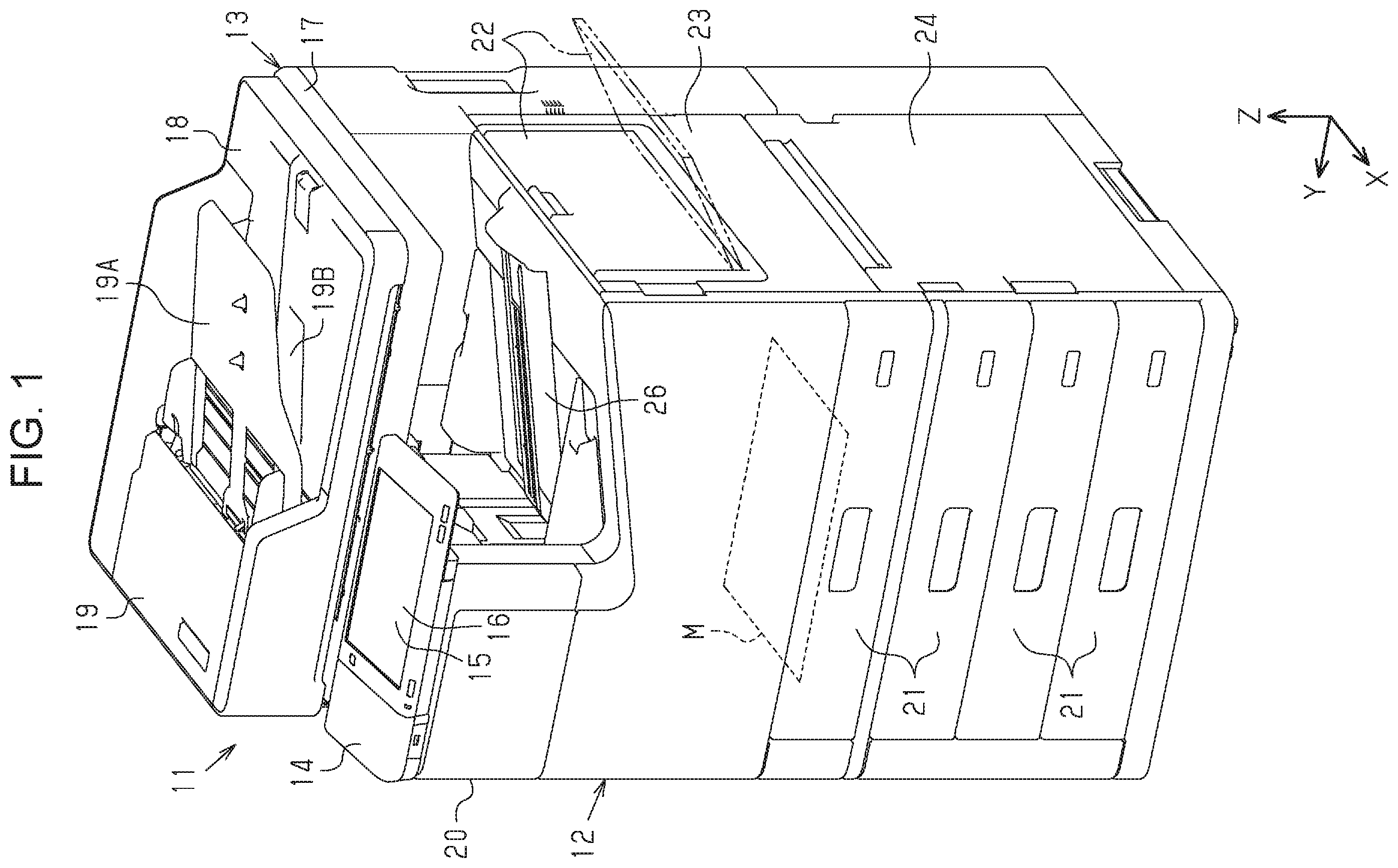 Patent US12350927 — Recording apparatus and method for suppressing deviation of recording position of recording apparatus — Figure 1