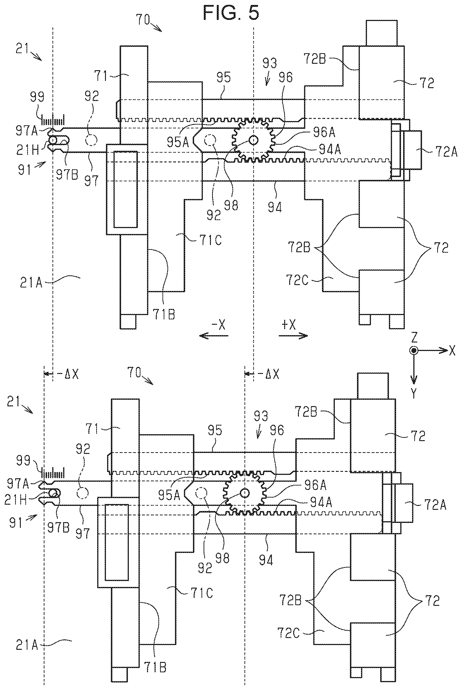 Patent US12350927 Figure 5 – Recording apparatus and method for suppressing deviation of recording position of recording apparatus