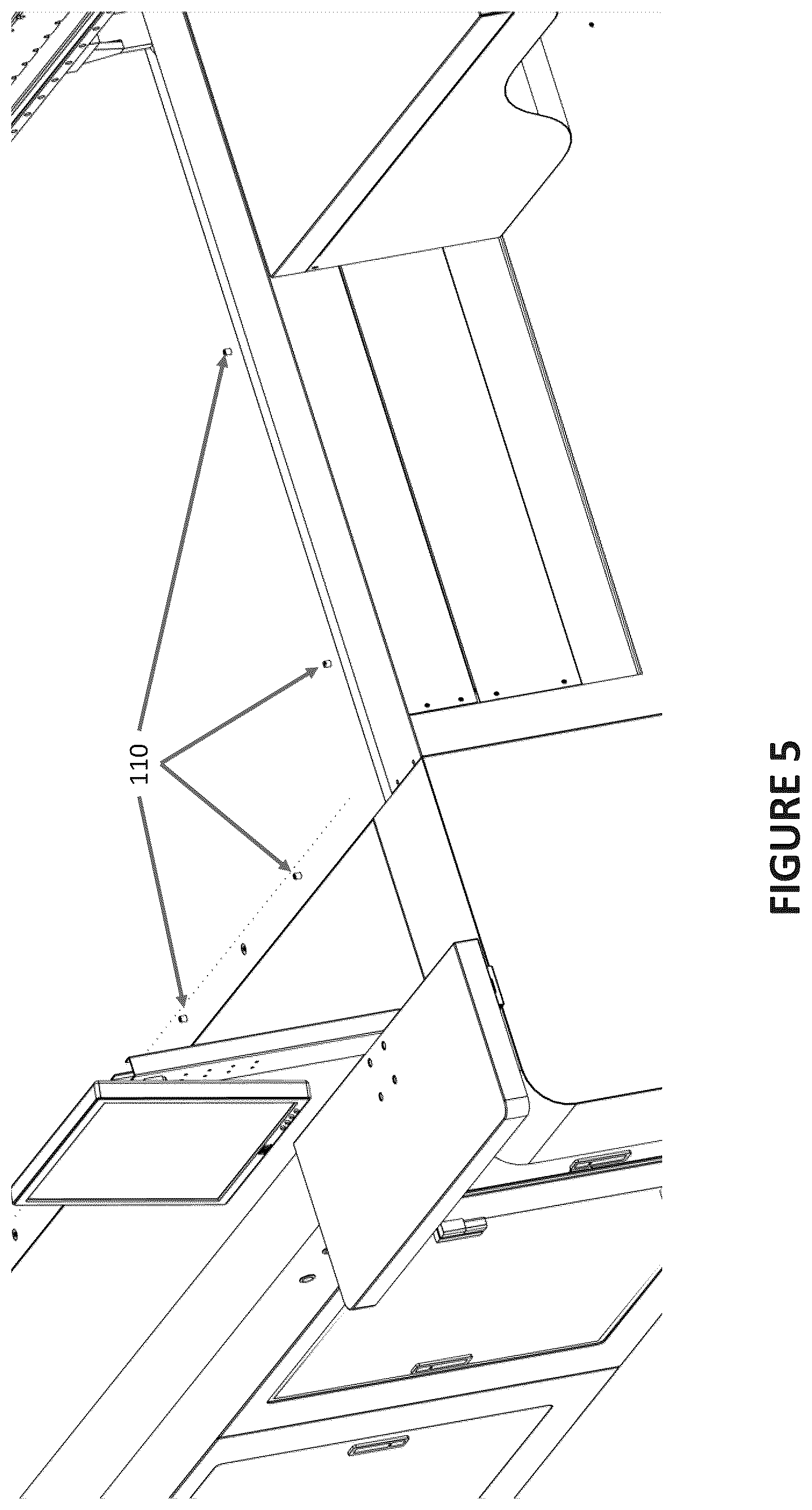 Patent US12350928 Figure 5 – Flatbed printer with integrated creasing and cutting
