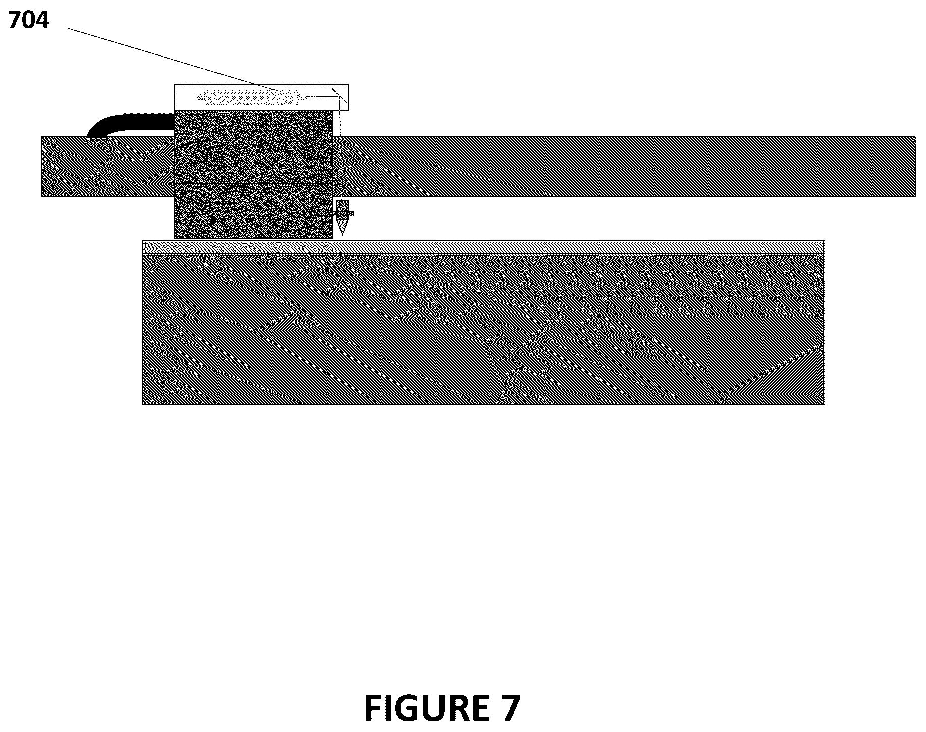 Patent US12350928 Figure 7 – Flatbed printer with integrated creasing and cutting