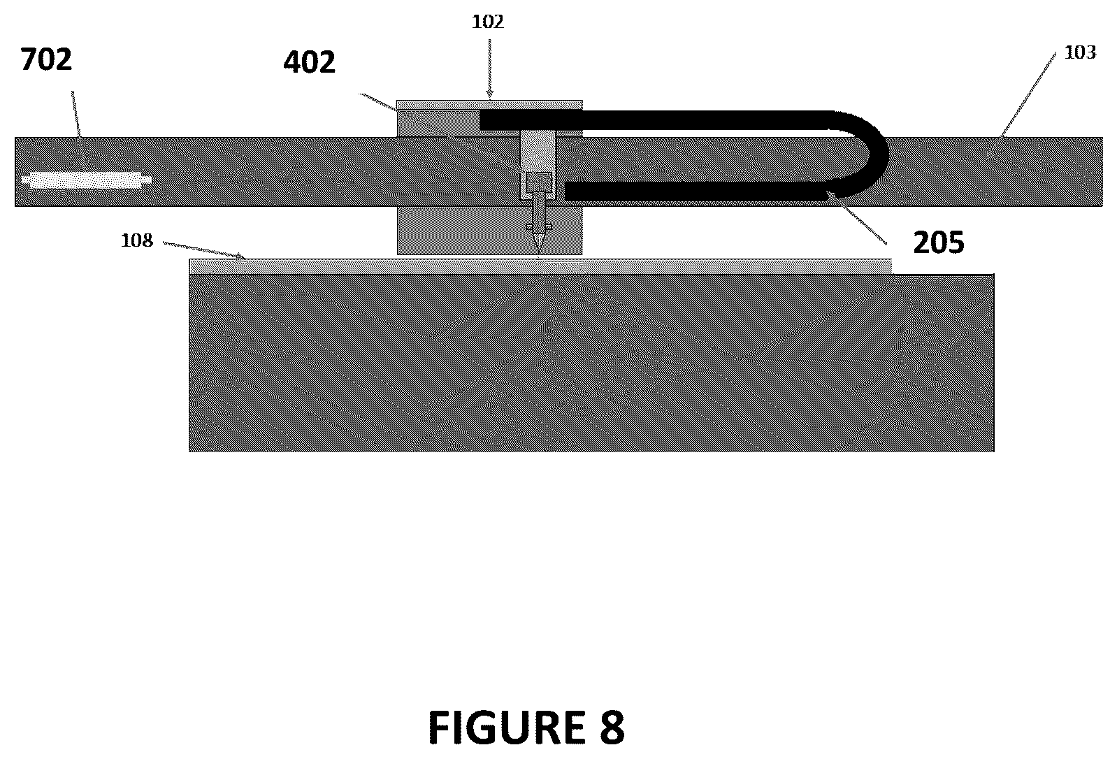 Patent US12350928 Figure 8 – Flatbed printer with integrated creasing and cutting