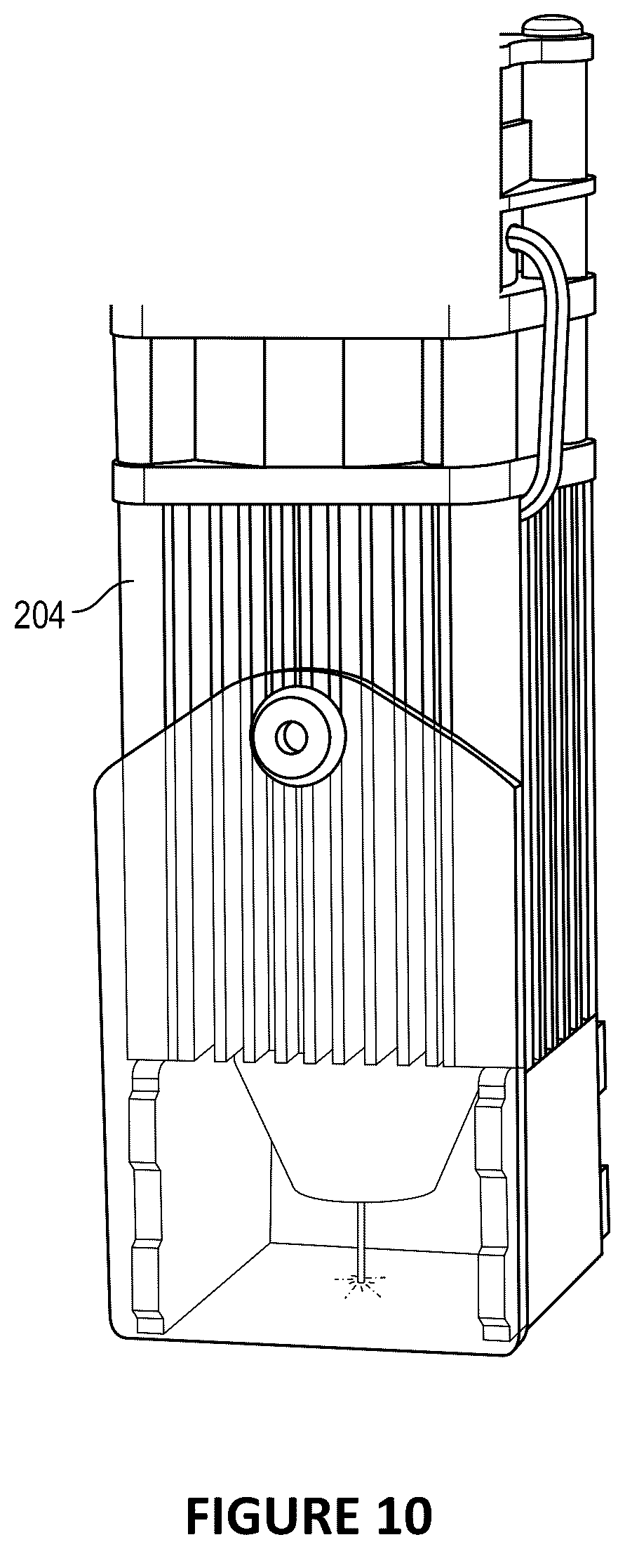 Patent US12350928 Figure 10 – Flatbed printer with integrated creasing and cutting