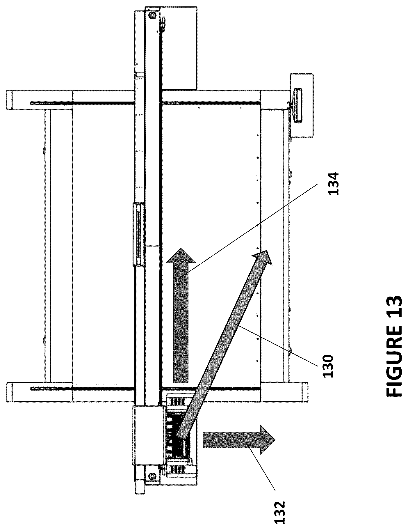 Patent US12350928 Figure 13 – Flatbed printer with integrated creasing and cutting