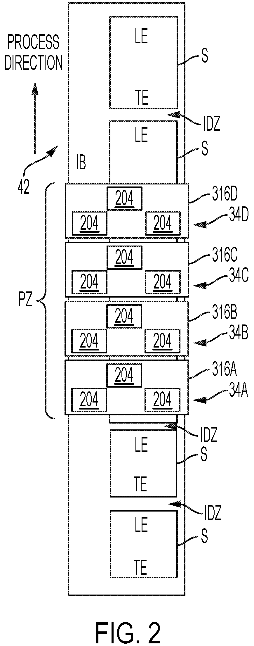 Patent US12350930 Figure 2 – Print head angle and stitch alignment during full speed printer operation