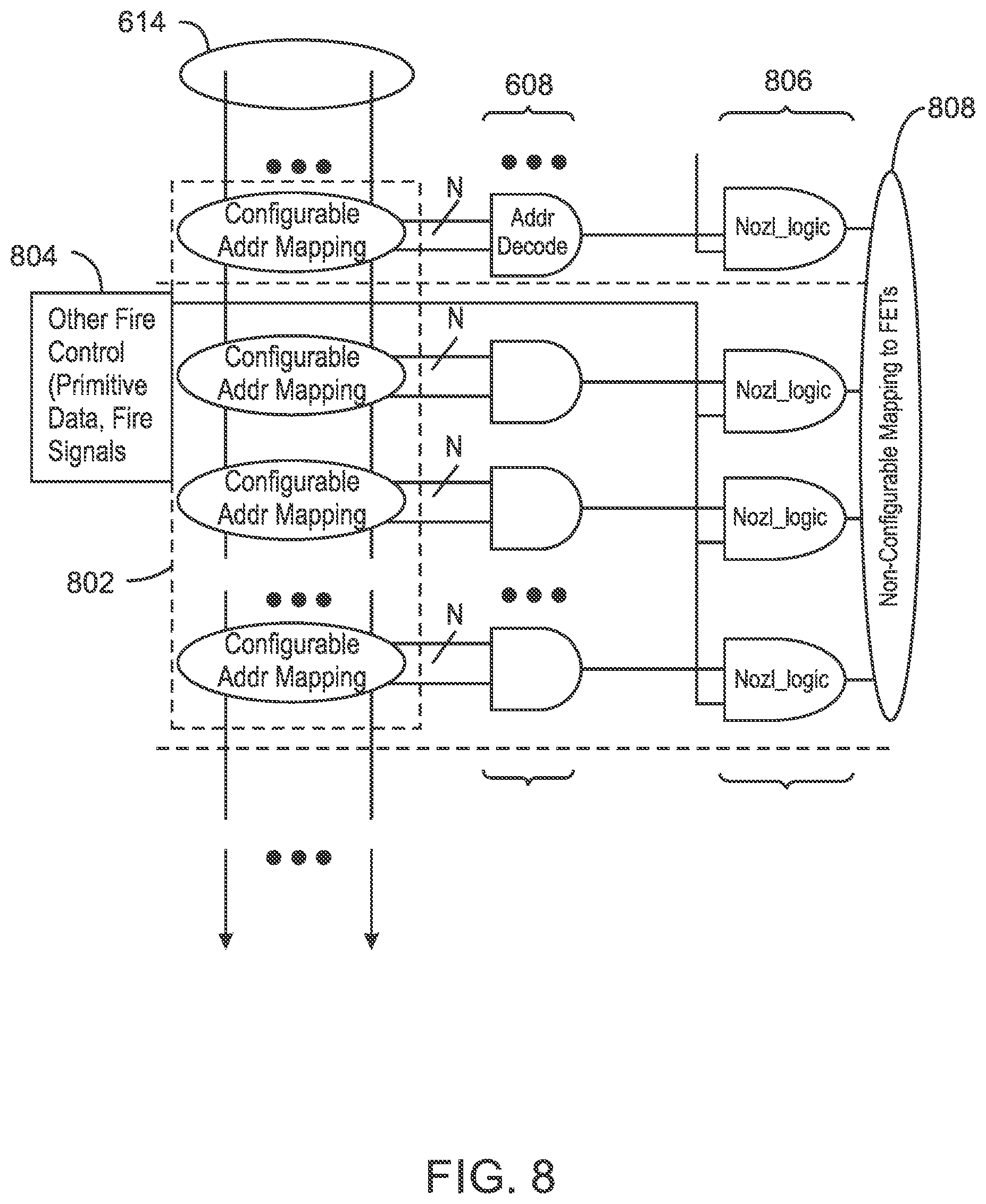 Patent US12350932 Figure 8 – Die for a printhead