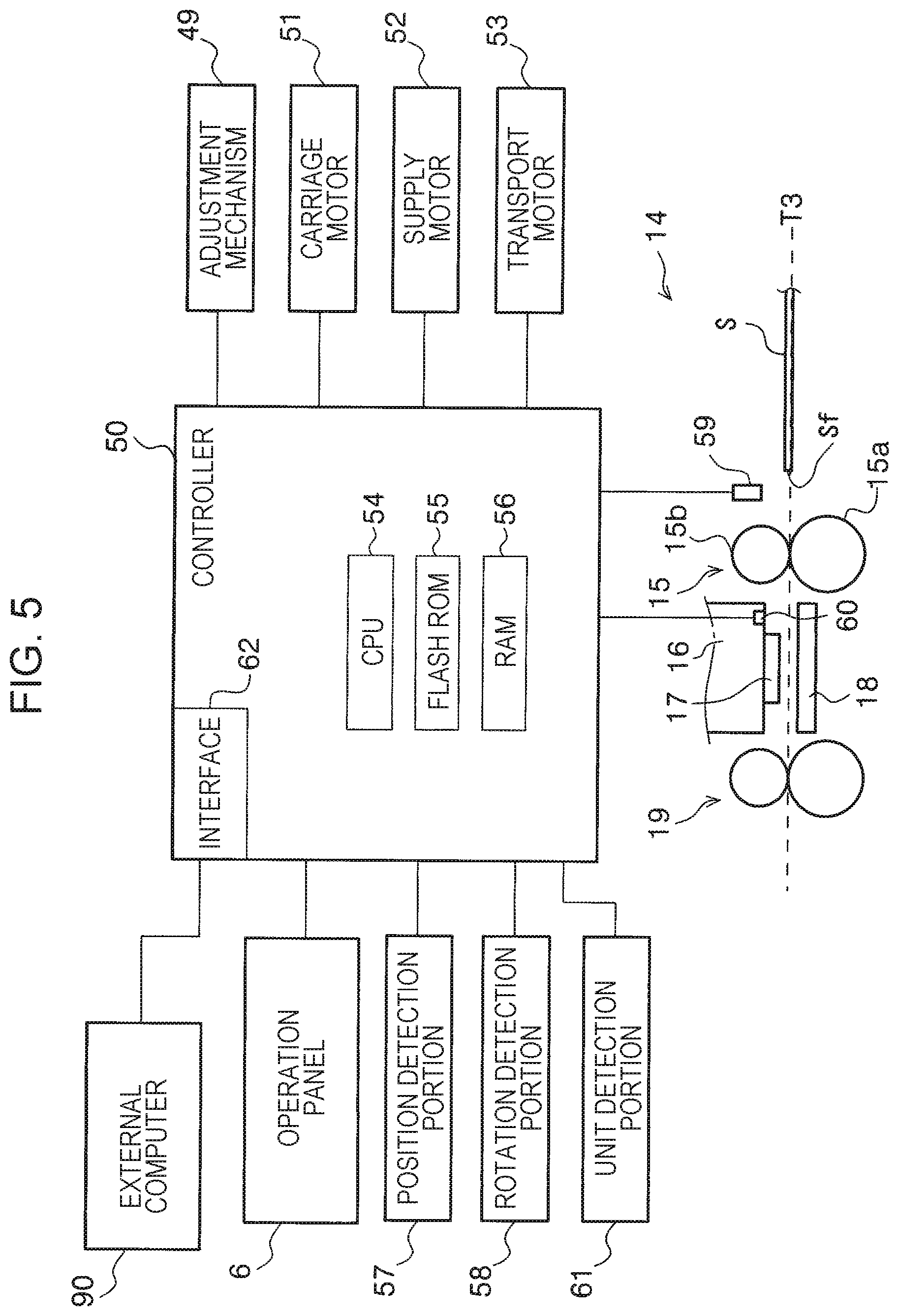 Patent US12350933 Figure 5 – Medium feeding device and recording apparatus