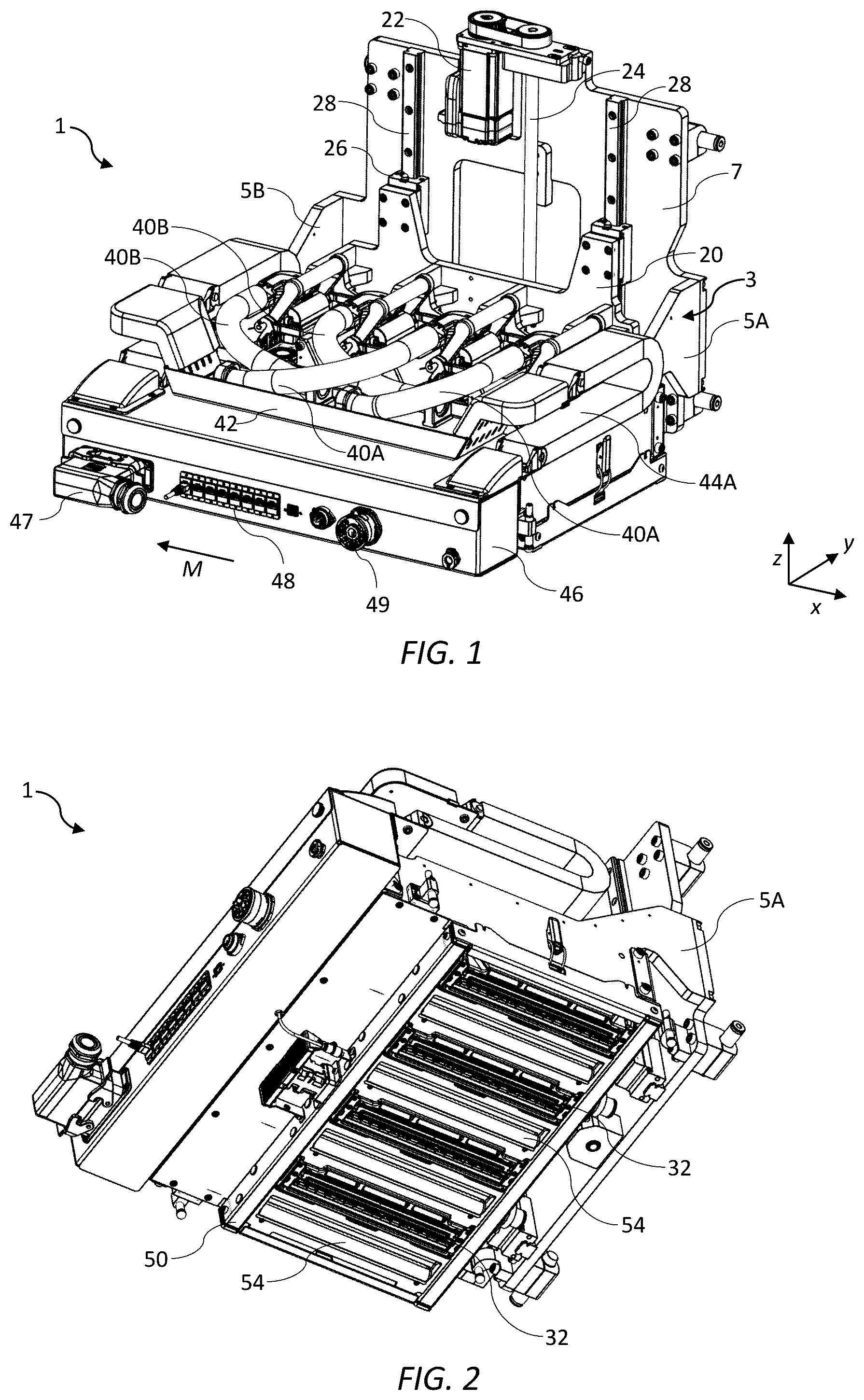 Patent US12350938 Figure 1 – Compact printing unit with integrated aerosol extraction unit