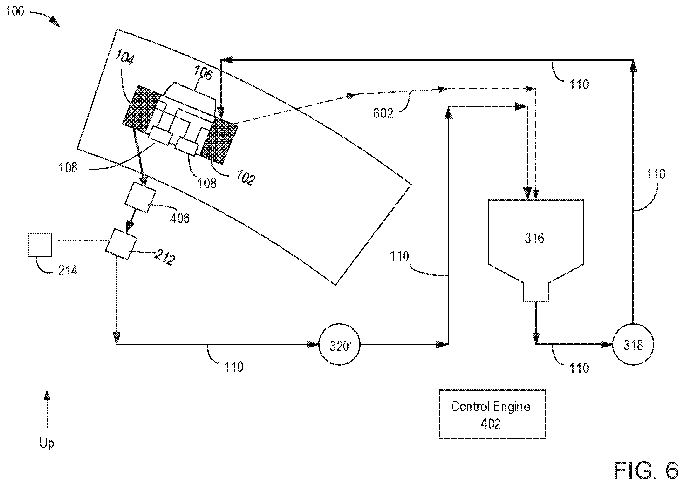 Patent US12350943 Figure 6 – Print fluid recirculation